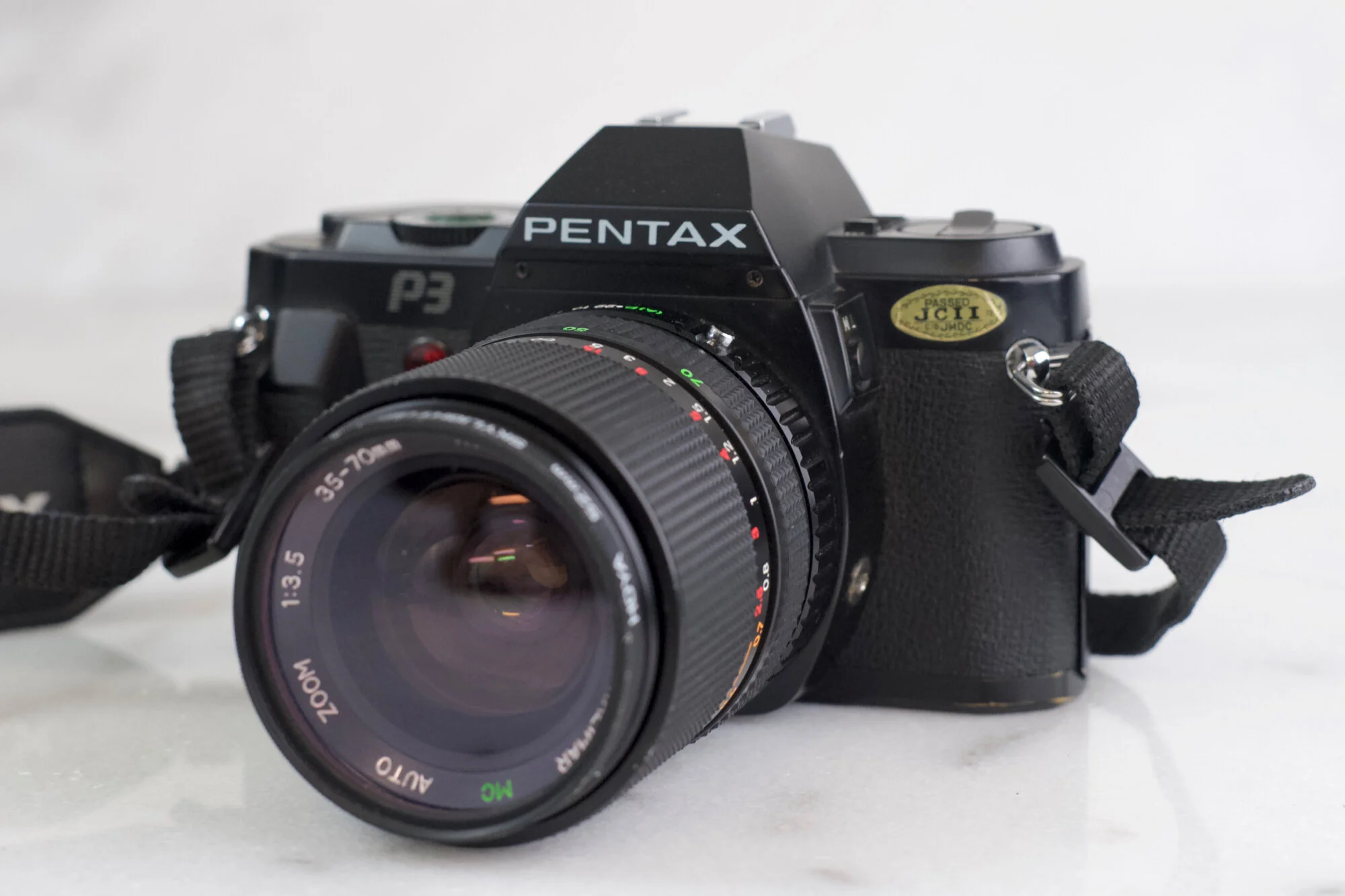 Pentax P3 35mm Film SLR Camera with 35-70mm f/3.5 Zoom Lens - Fully Functional
