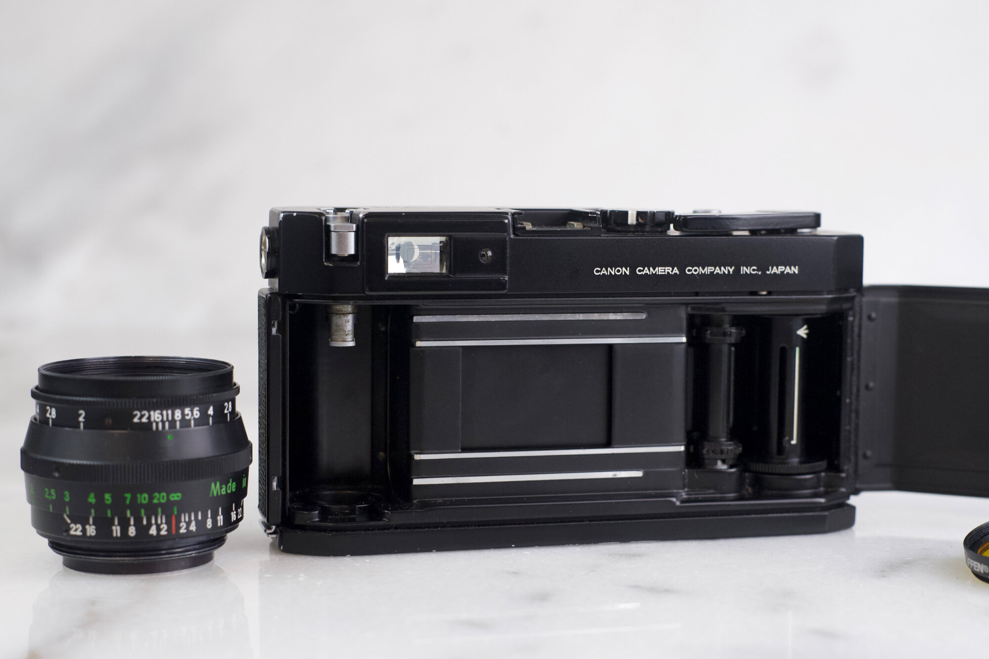 Cameras Canon P For Sale Canon P Black Paint 35mm Film Rangefinder Camera  With Jupiter 50mm