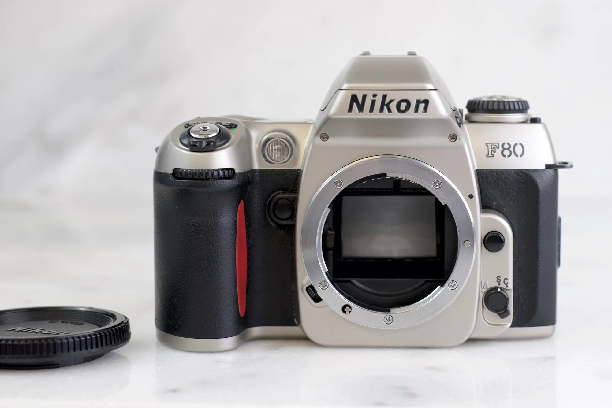 Nikon F80 35mm Film SLR Camera with Nikon Body Cap - Black or Silver ...