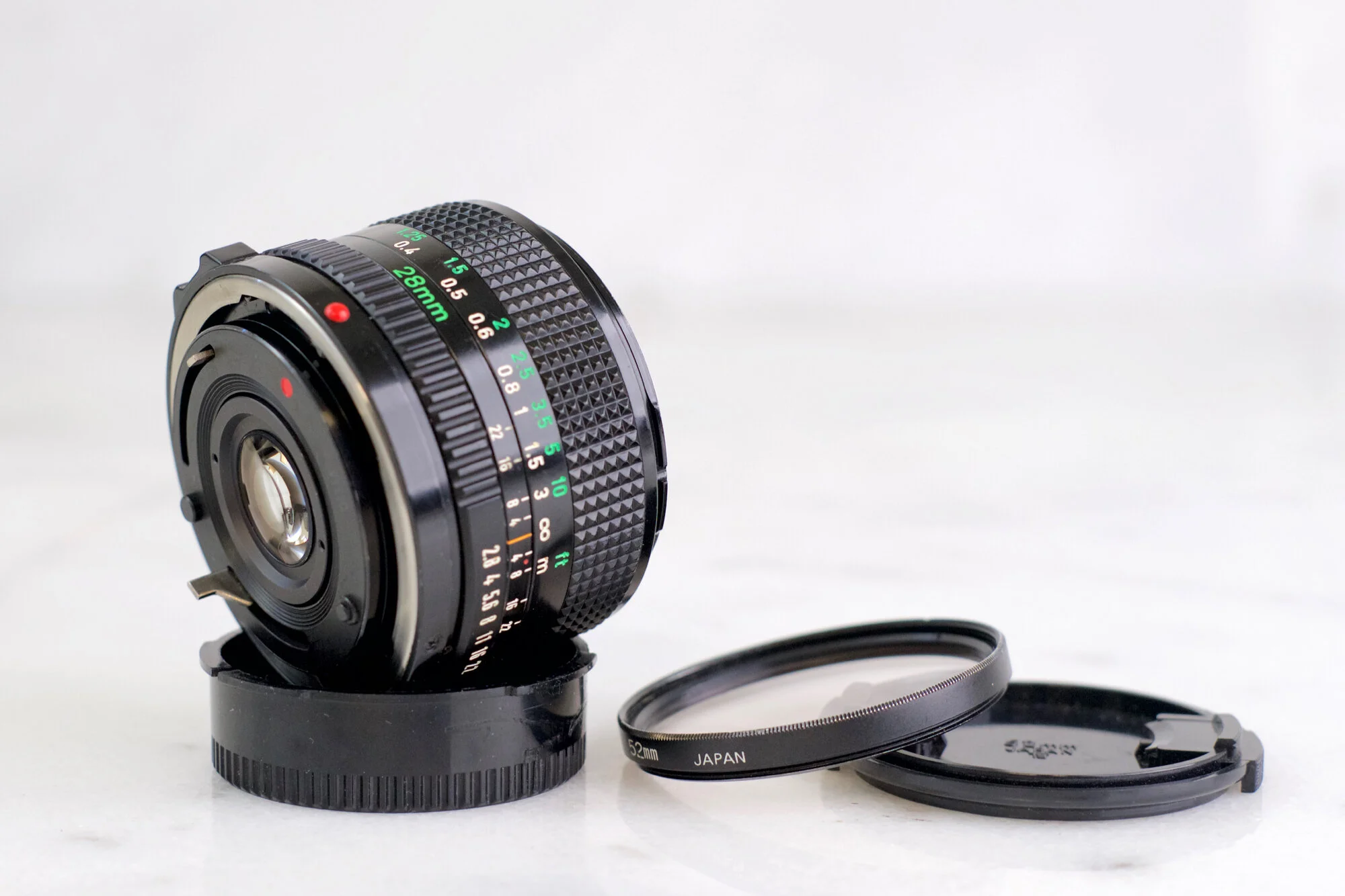 Canon FD 28mm F/2.8 Prime Wide Angle Lens for FD Mount with UV Filter ...