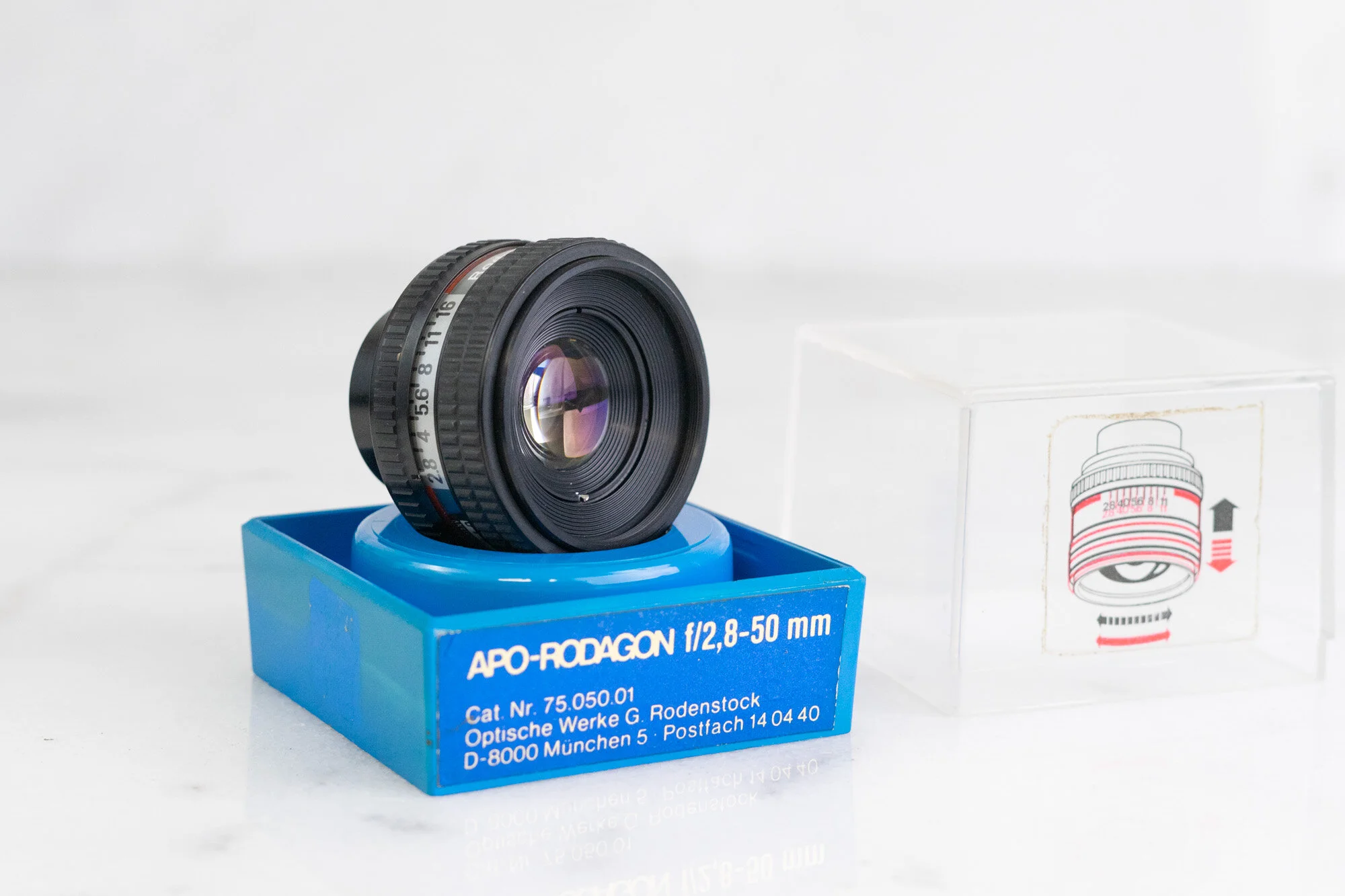 Rodenstock APO Rodagon 50mm F/2.8 Enlarging Lens with Protective Plastic Case