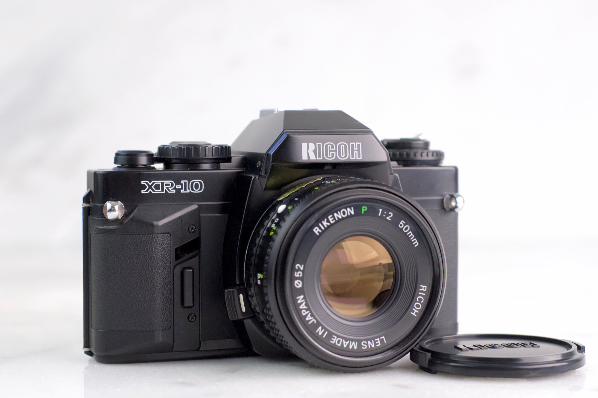 Ricoh XRS 35mm Film Camera with XR Ricoh Rikenon 50mm F/2 S Lens and Batteries - Fully Functional