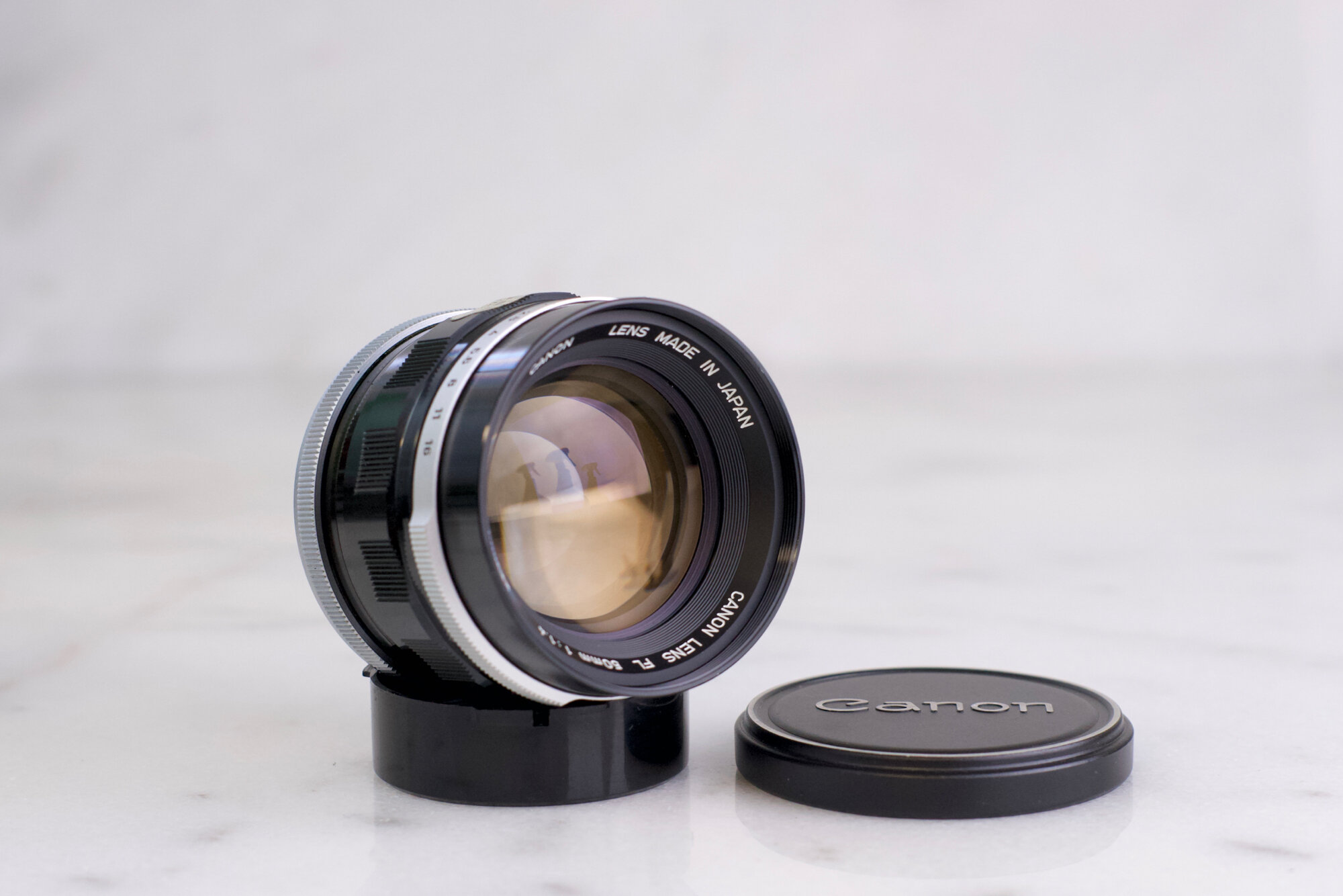 Canon FL 50mm F/1.4 Fast Prime Lens for FL and FD Mount - Vintage Camera Lens with Caps