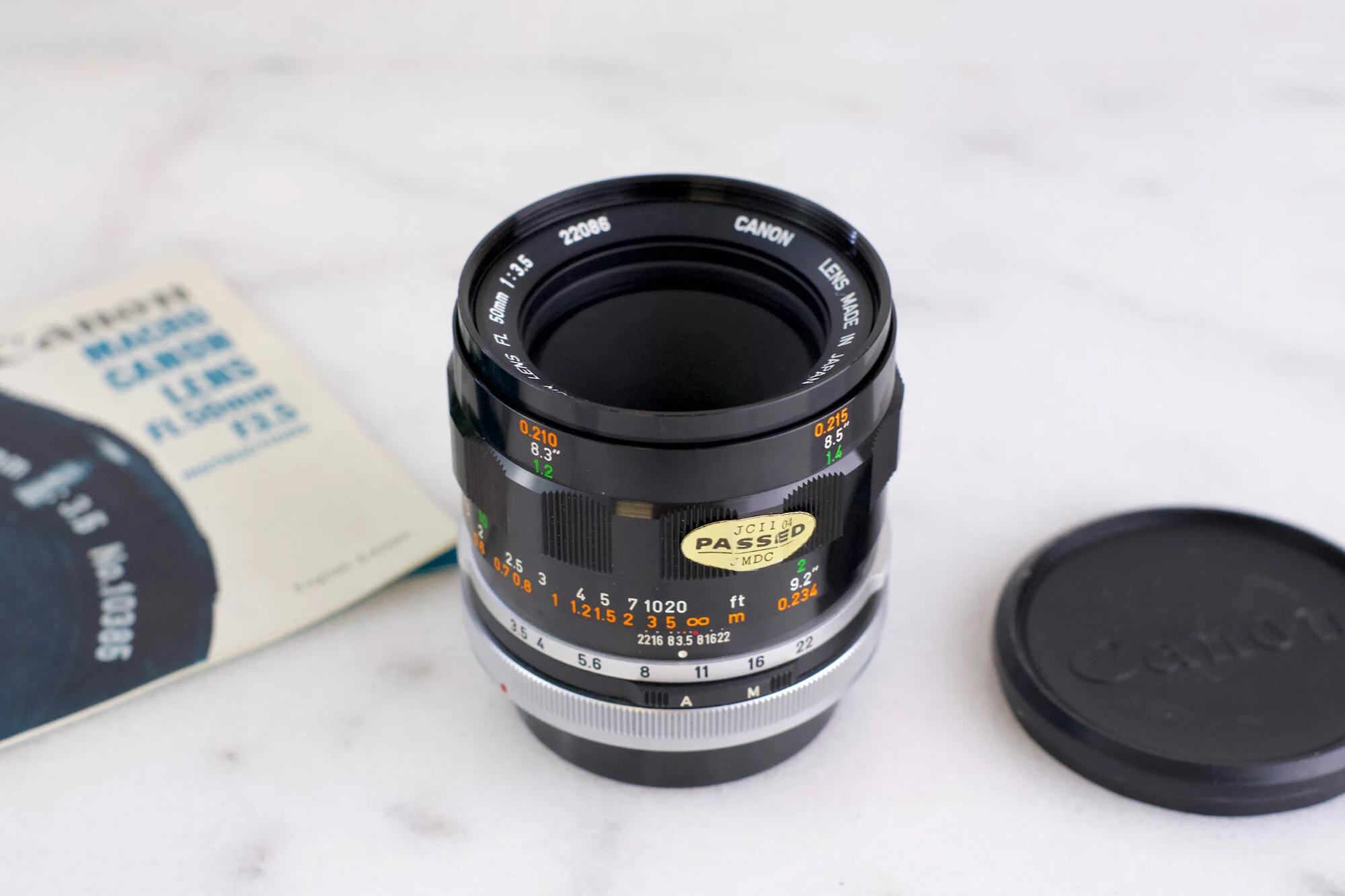 Canon Macro Lens FL 50mm with Lens Caps for Canon FD Cameras — F  Stop Cameras