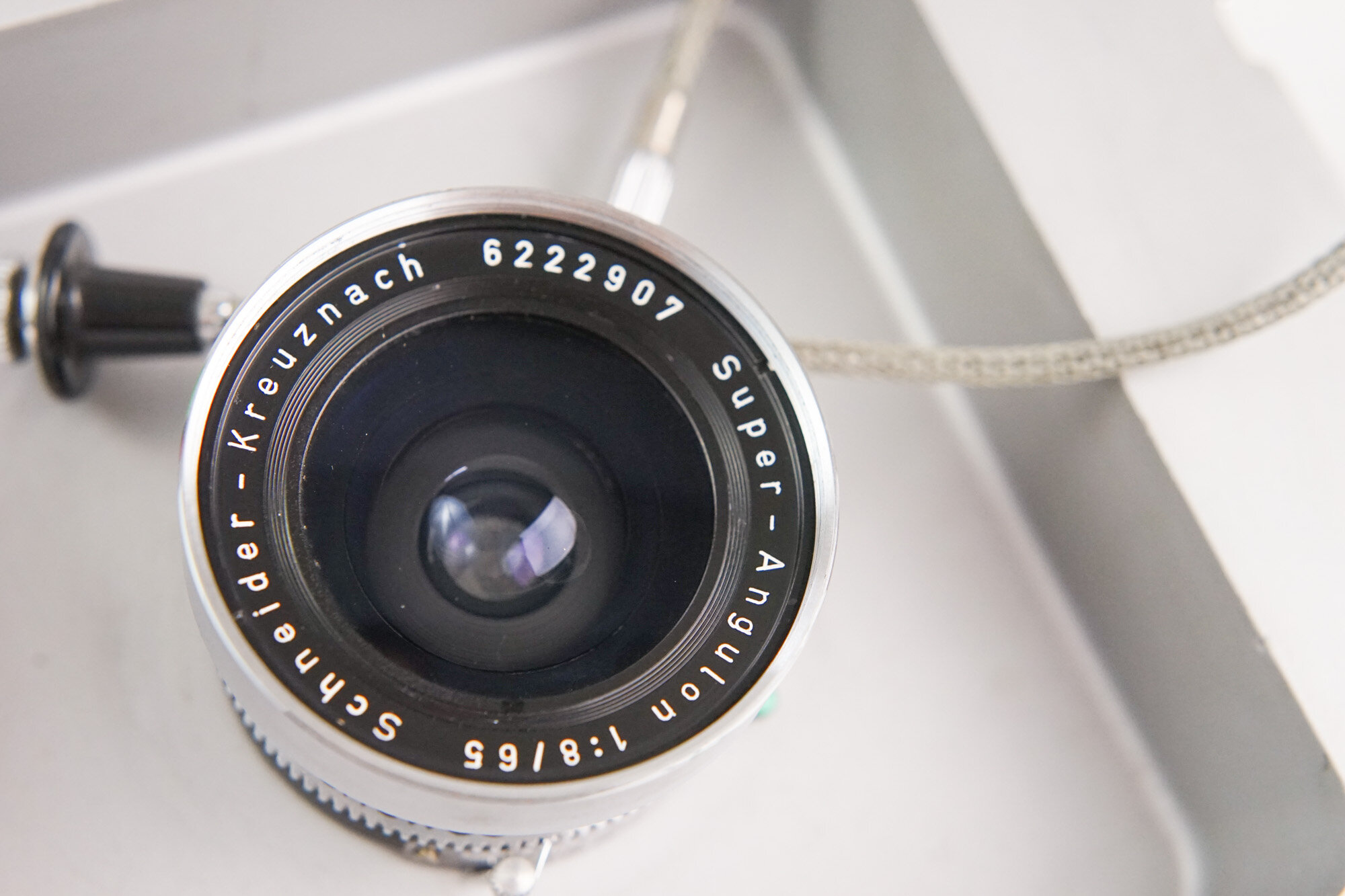 Schneider-Kreuznach 65mm f8 Super-Angulon Lens with Synchro-Compur Shutter 