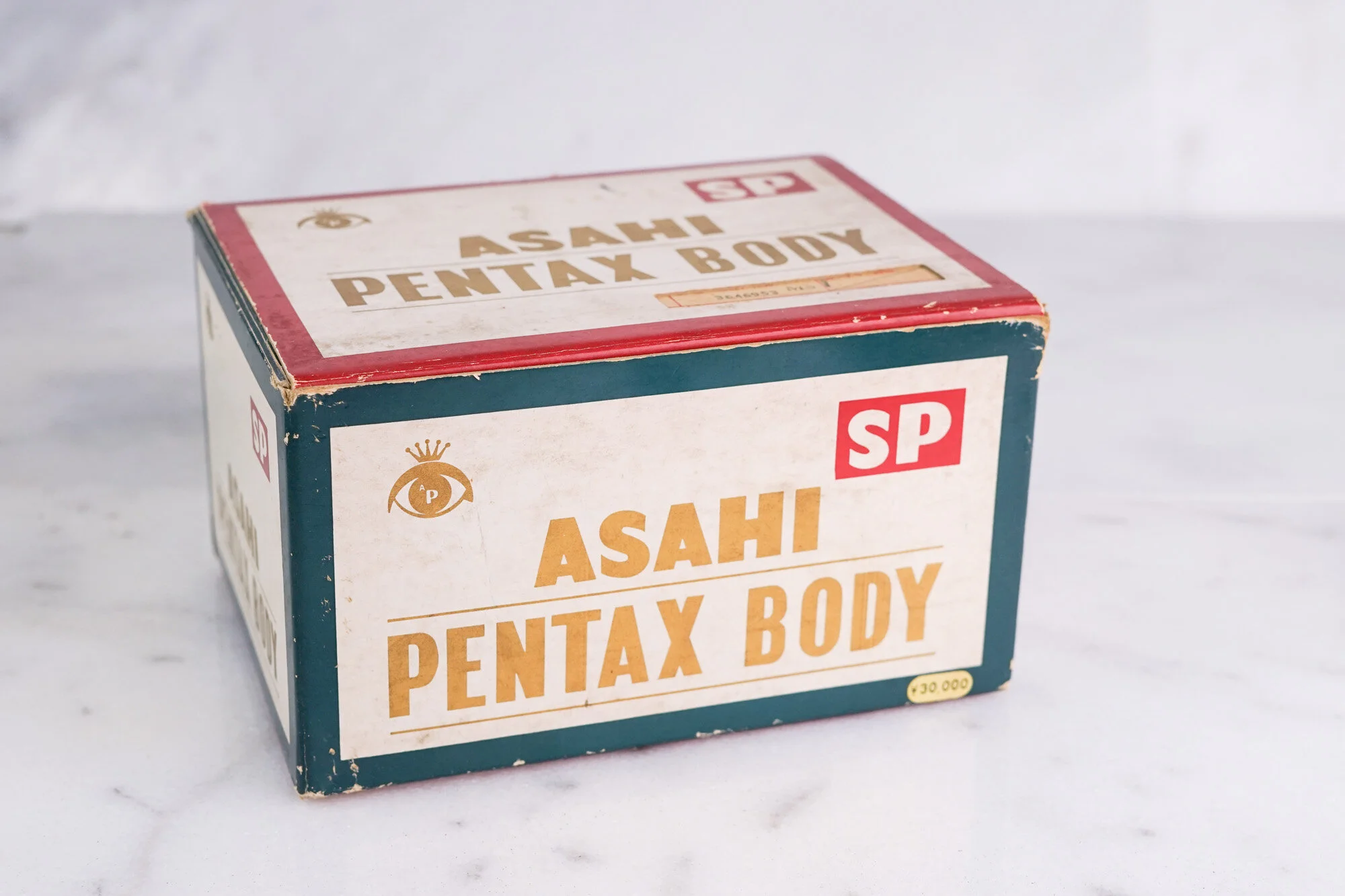 New Old Stock Pentax Spotmatic SP 35mm SLR Film Camera Body with Body Cap, Manuals, Packaging, etc.