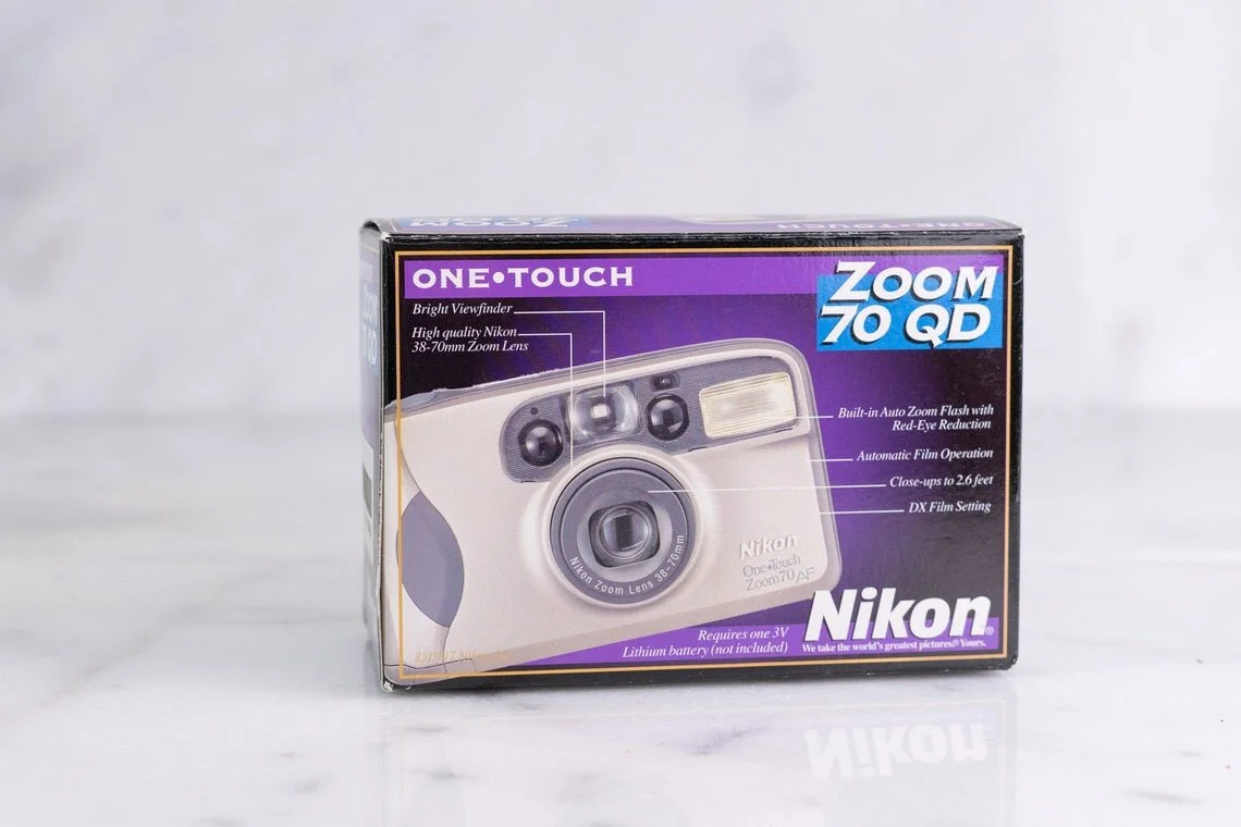 Nikon One Touch Zoom 70 AF Point and Shoot 35mm Film Camera with Box and Manual