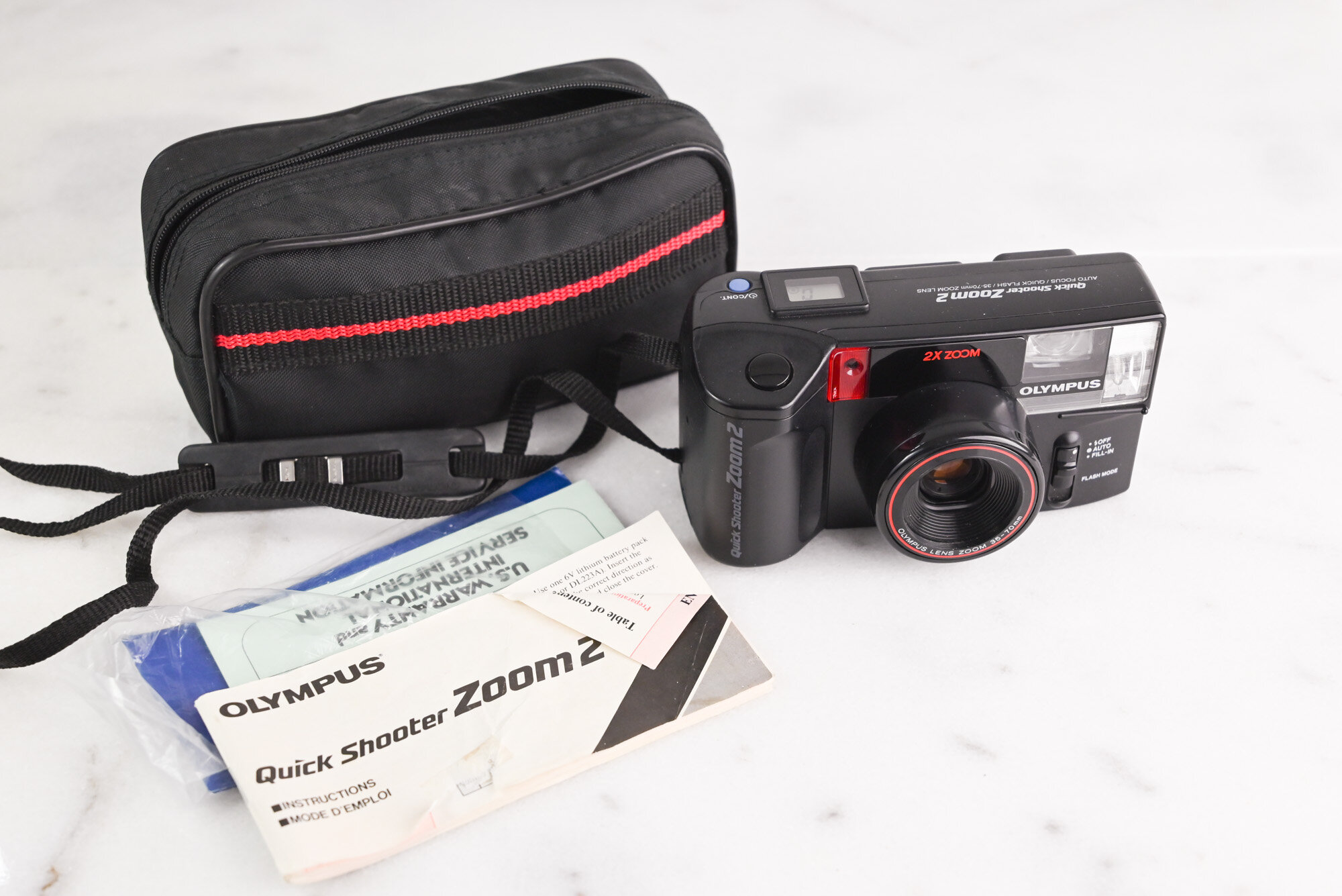 Olympus Quick Shooter Zoom 2 Point and Shoot 35mm Film Camera with Case