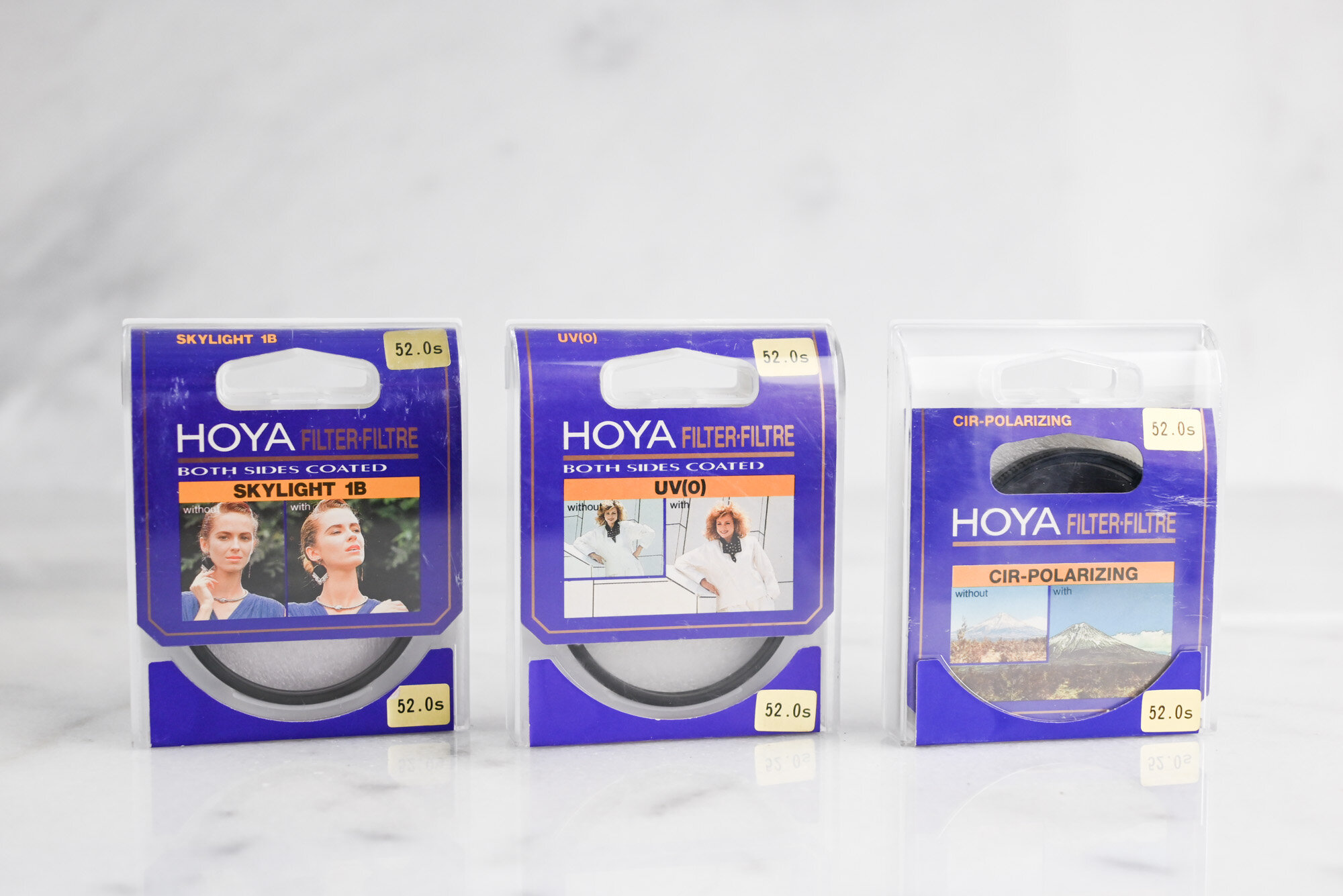 Hoya Set of 3 Lens Filters with Cases, Fits 52mm Diameter Lenses