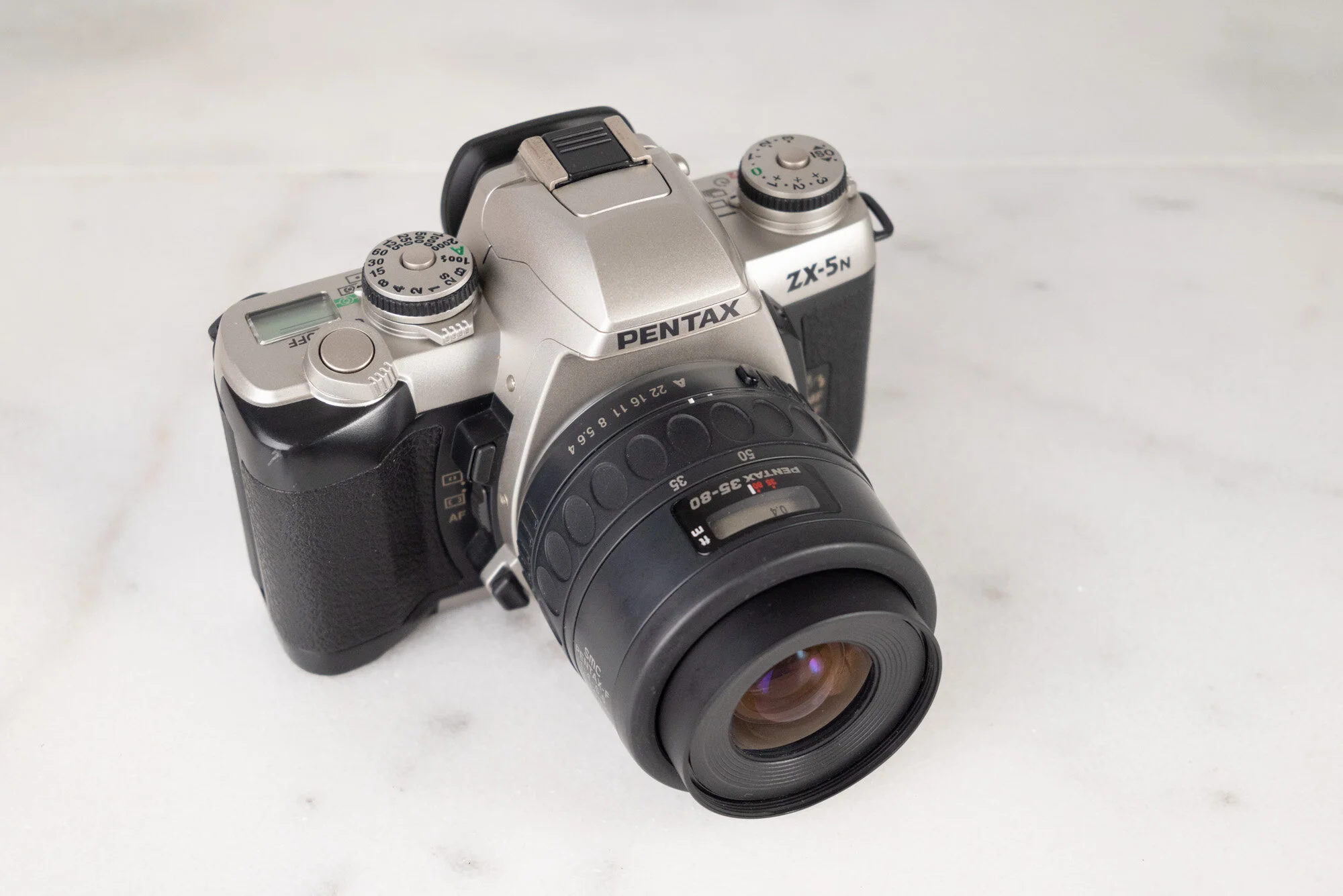 Pentax ZX-5n 35mm Film Camera with Pentax SMC FA 35-80mm Zoom Lens - Fully Functional