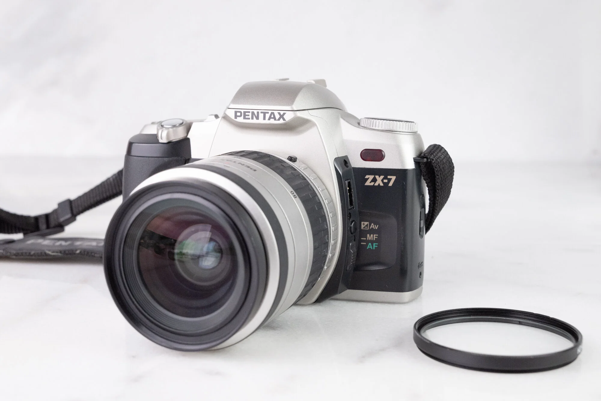 Pentax ZX-7 35mm Film Camera with Pentax SMC FA 28-80mm Zoom Lens, Filter - Fully Functional