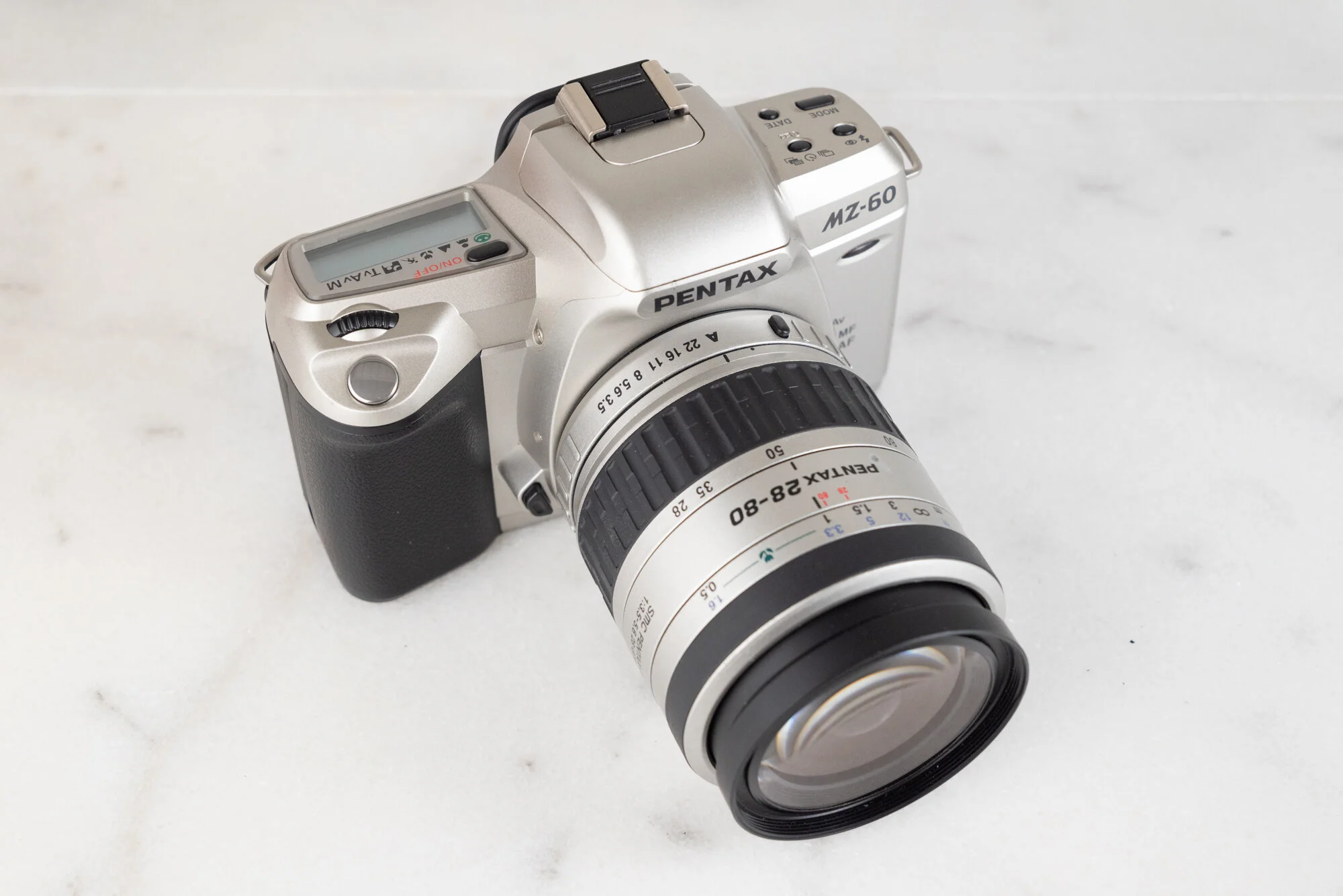 Pentax MZ-60 35mm Film Camera with SMC Pentax 28-80mm FA F/3.5-5.6 Lens - Fully Functional