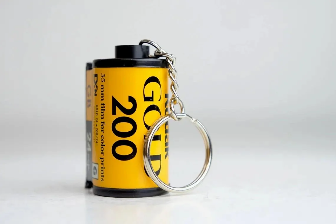 Kodak Gold 200 35mm Film Canister Key Chain