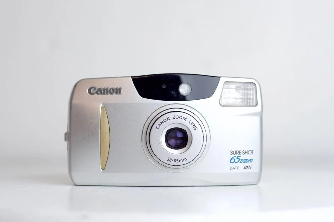 Canon Sure Shot 65 Zoom SAF Point and Shoot 35mm Film Camera - Fully Functional