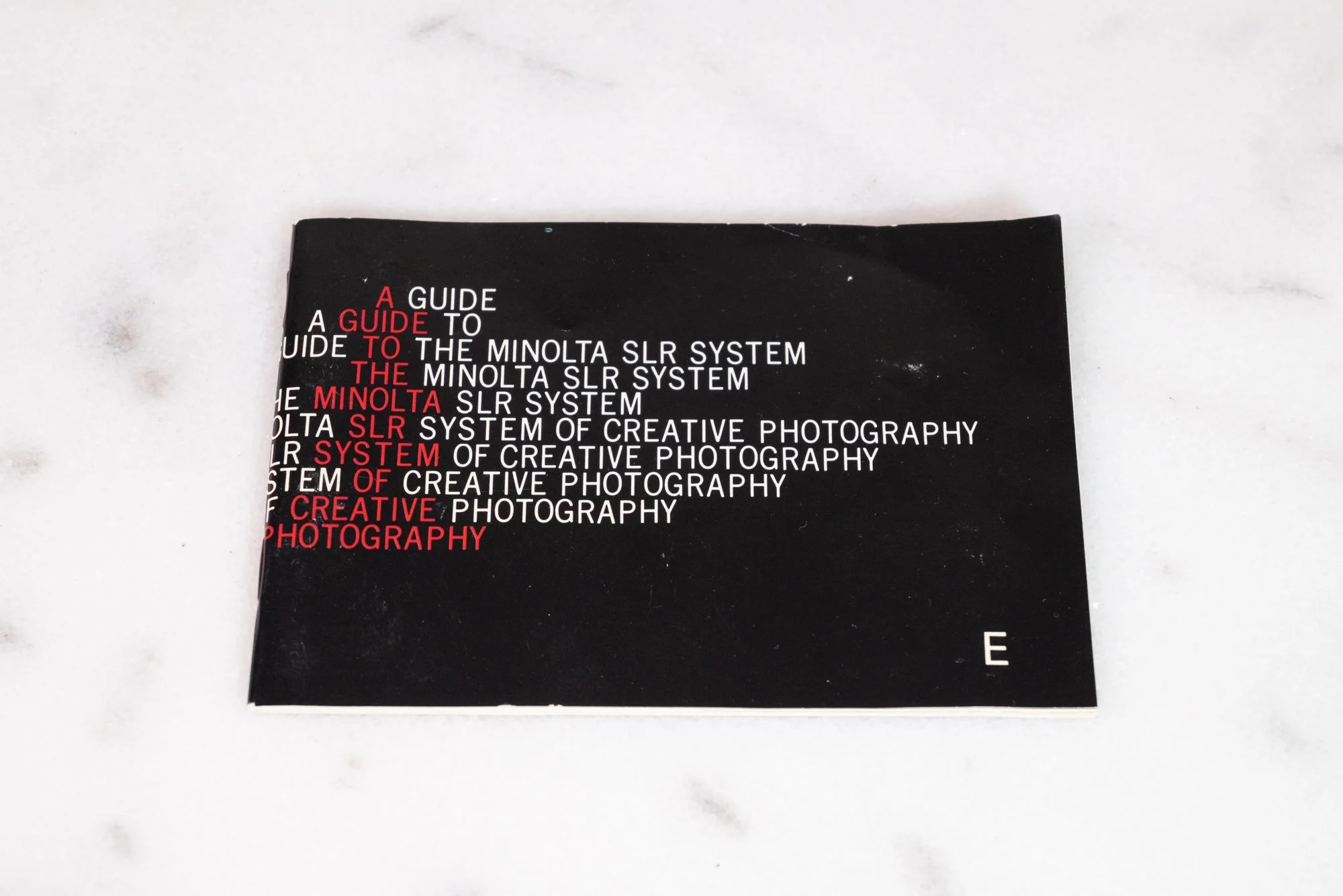 A Guide to the Minolta SLR System of Creative Photography Original Manual