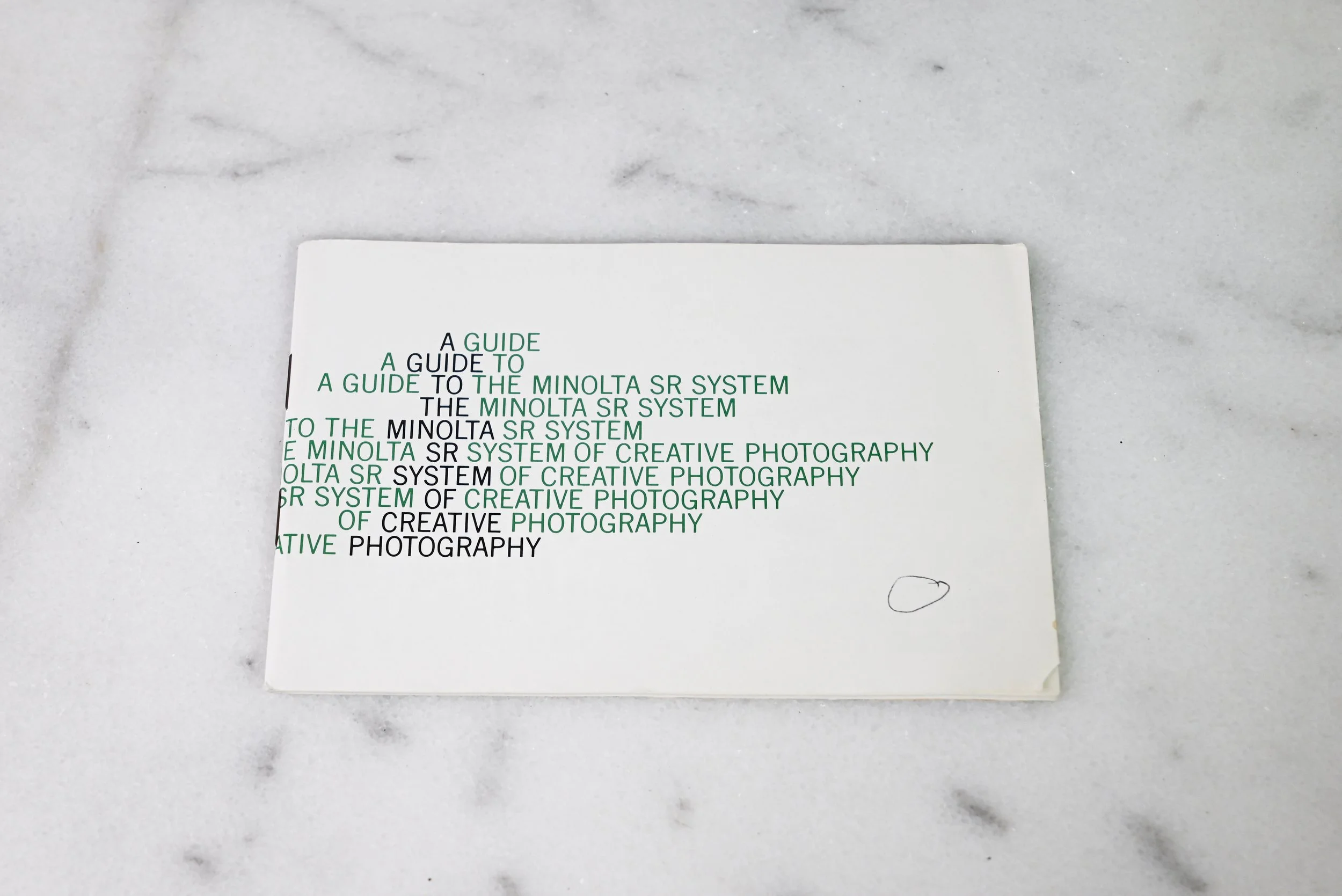 A Guide to the Minolta SR System of Creative Photography Manual