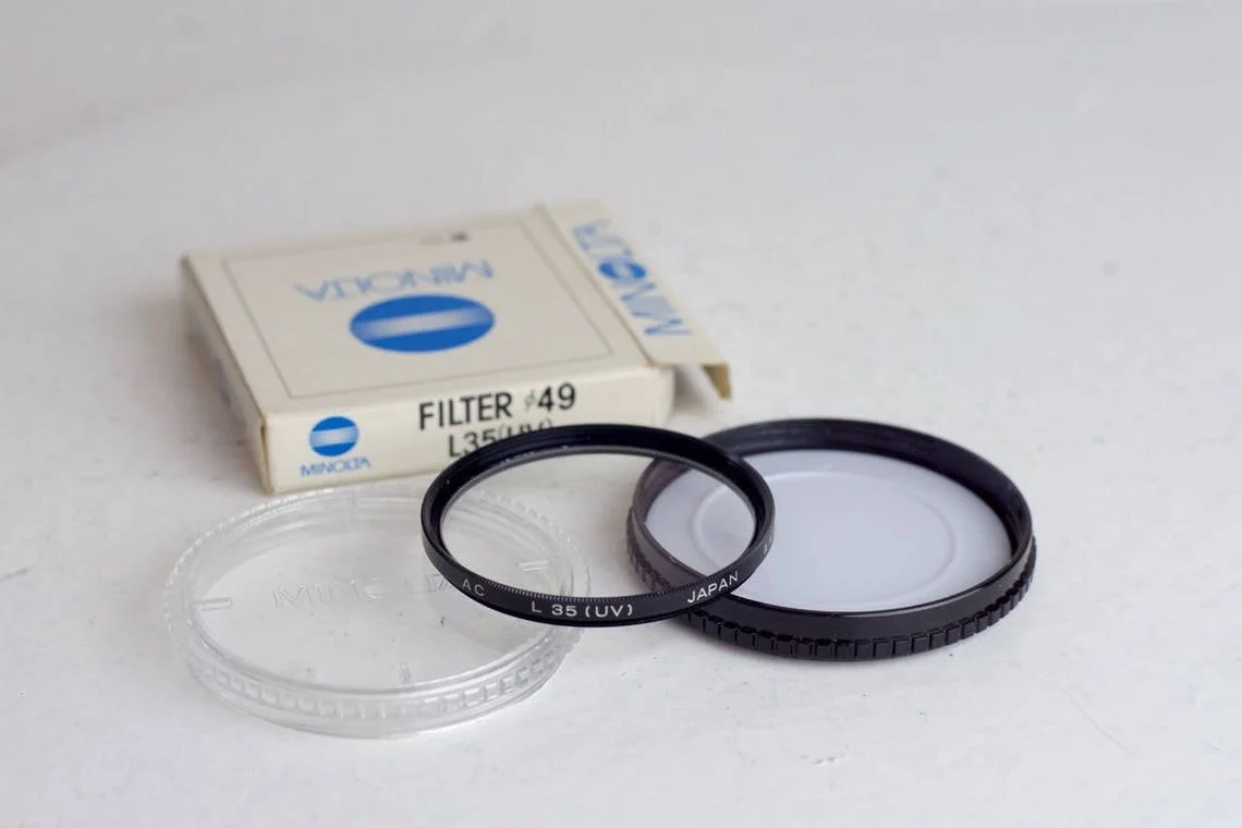 Minolta L35 49mm UV Filter - Camera Lens Filter with Case, and Box
