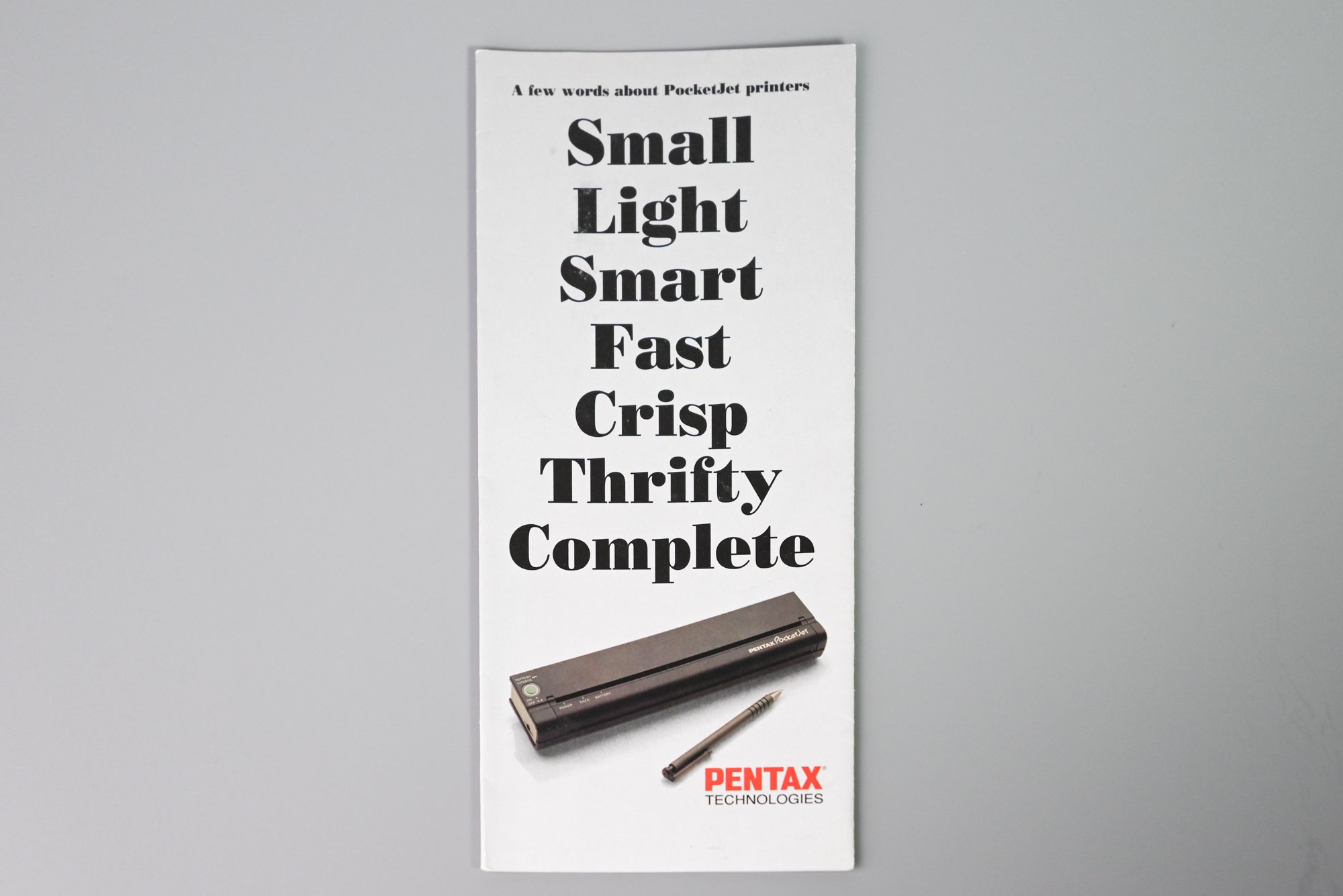 Pentax Pocket Jet Printer Sales Brochure