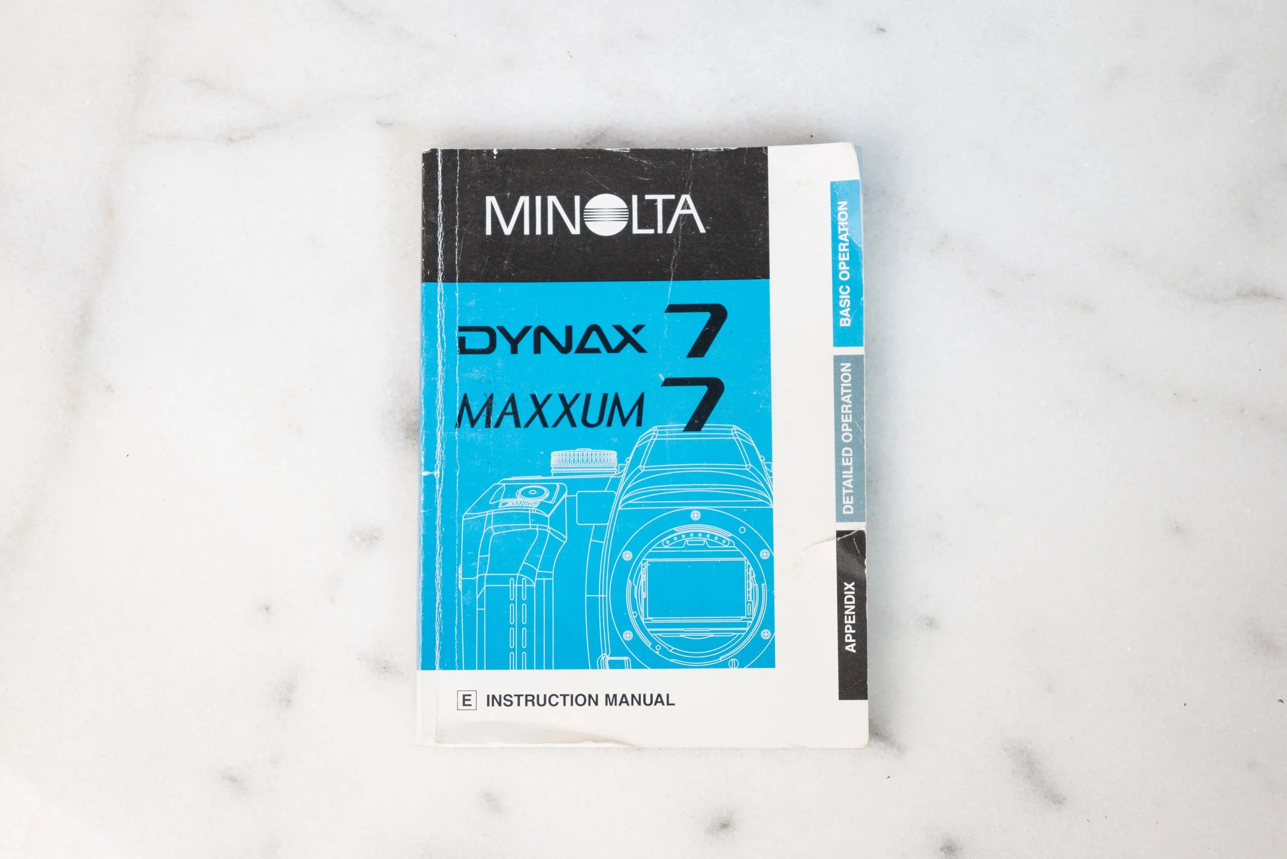 Minolta Maxxum 7 (a7, Dynax 7) Original Users Manual