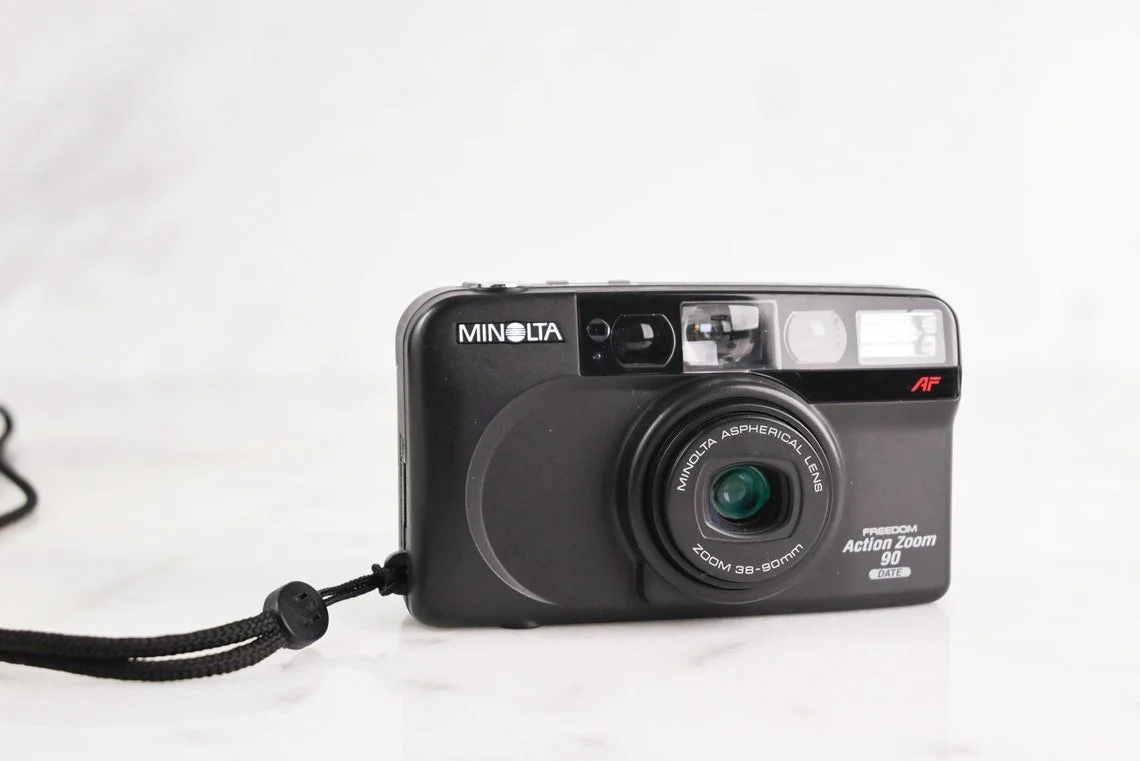 Minolta Freedom Zoom Action 90 Point and Shoot 35mm Film Camera - Fully Functional