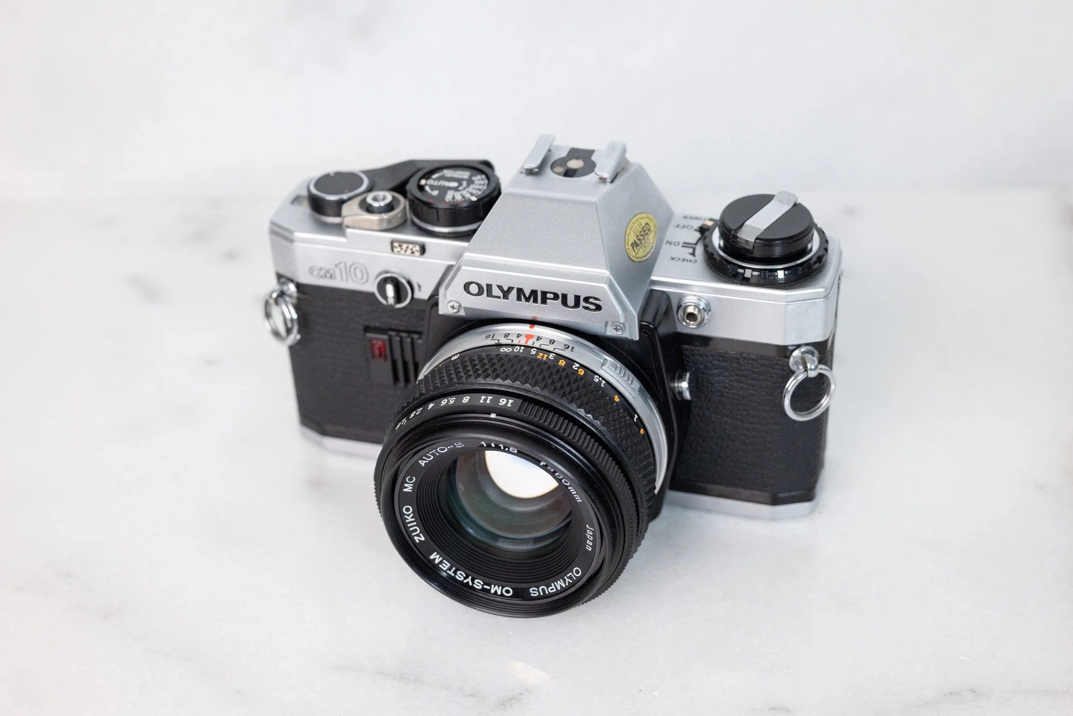 Olympus OM10 35mm Film SLR Camera with Olympus Zuiko 50mm F/1.8 Fast