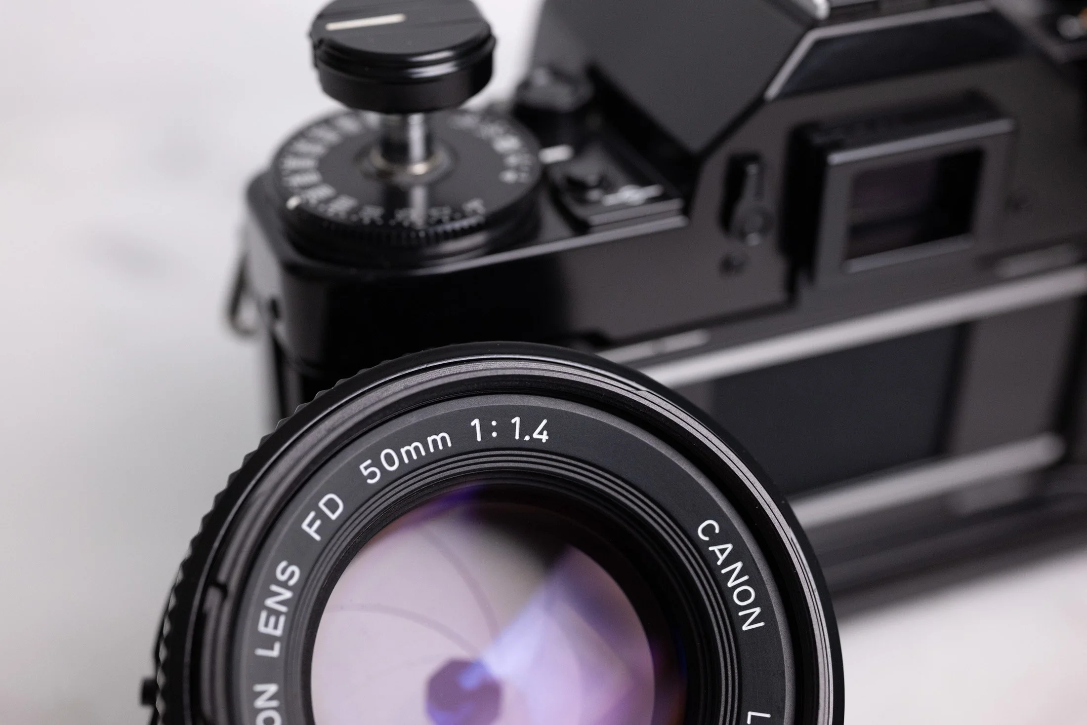 Canon A-1 35mm Film SLR Camera with Canon FD 50mm F 1.4 Lens 