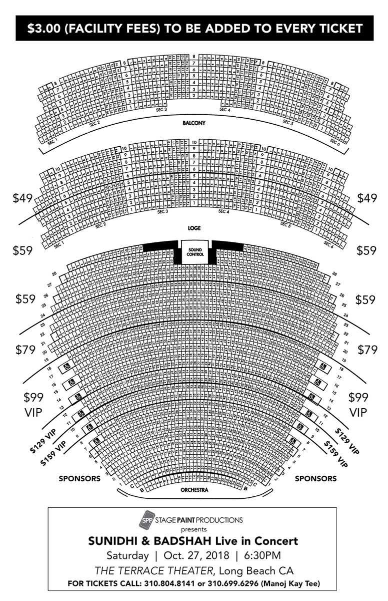 Terrace Theater Long Beach Seating Chart