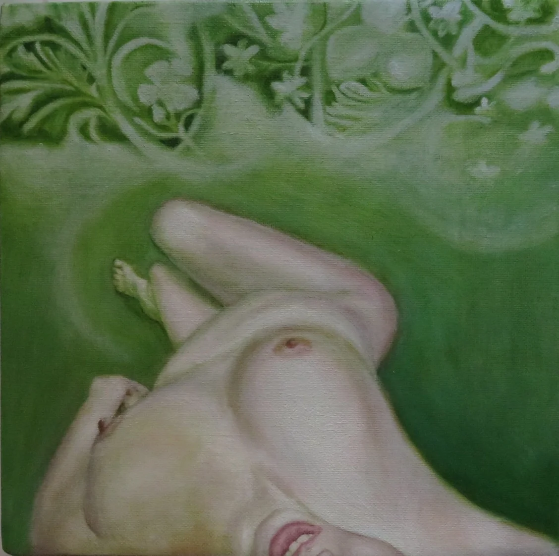  Carrie Able , Garden (2), Oil on stretched linen, 10" x 10"