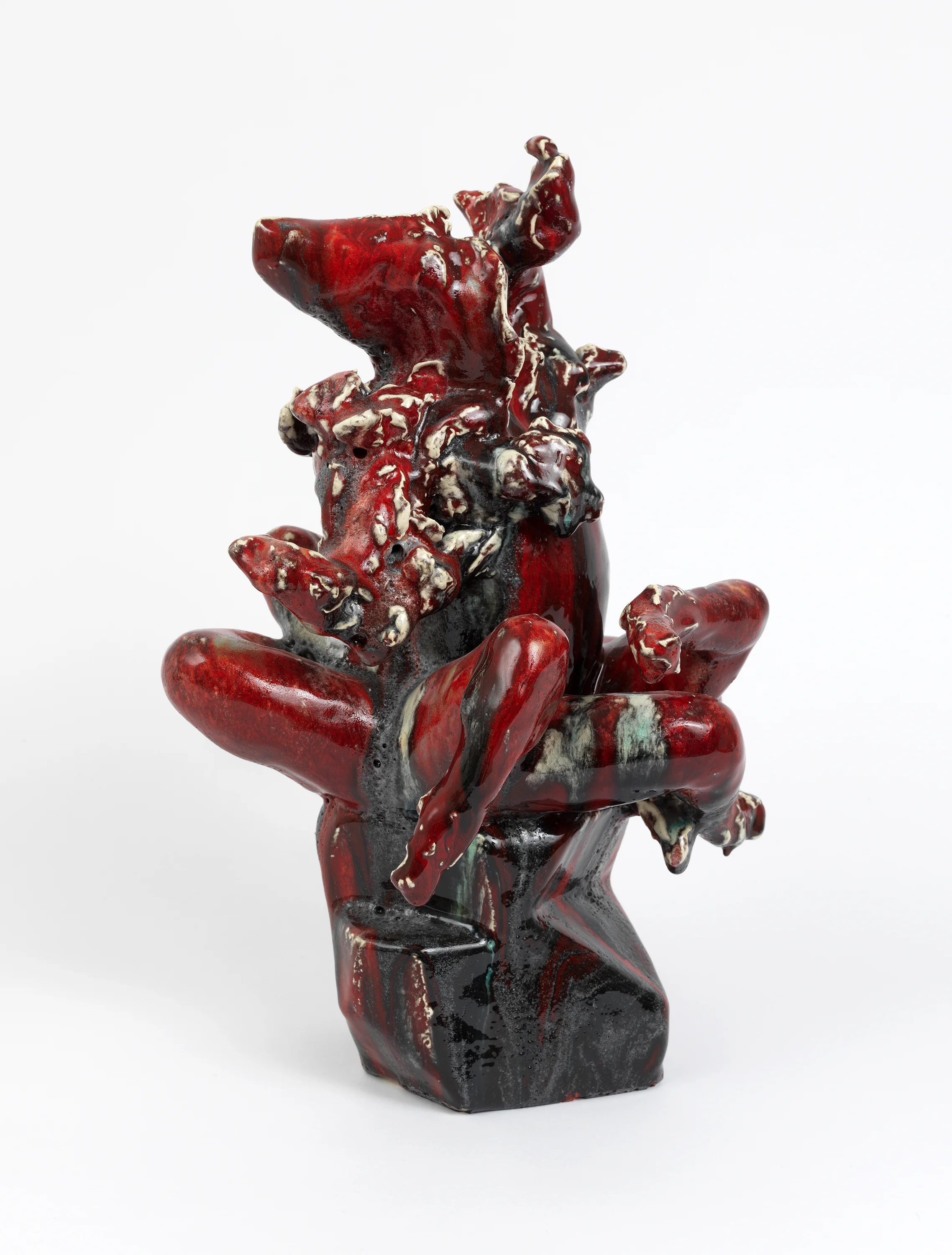 Leopard V, Ceramics, 13 H x 8 W x 7.5" D
