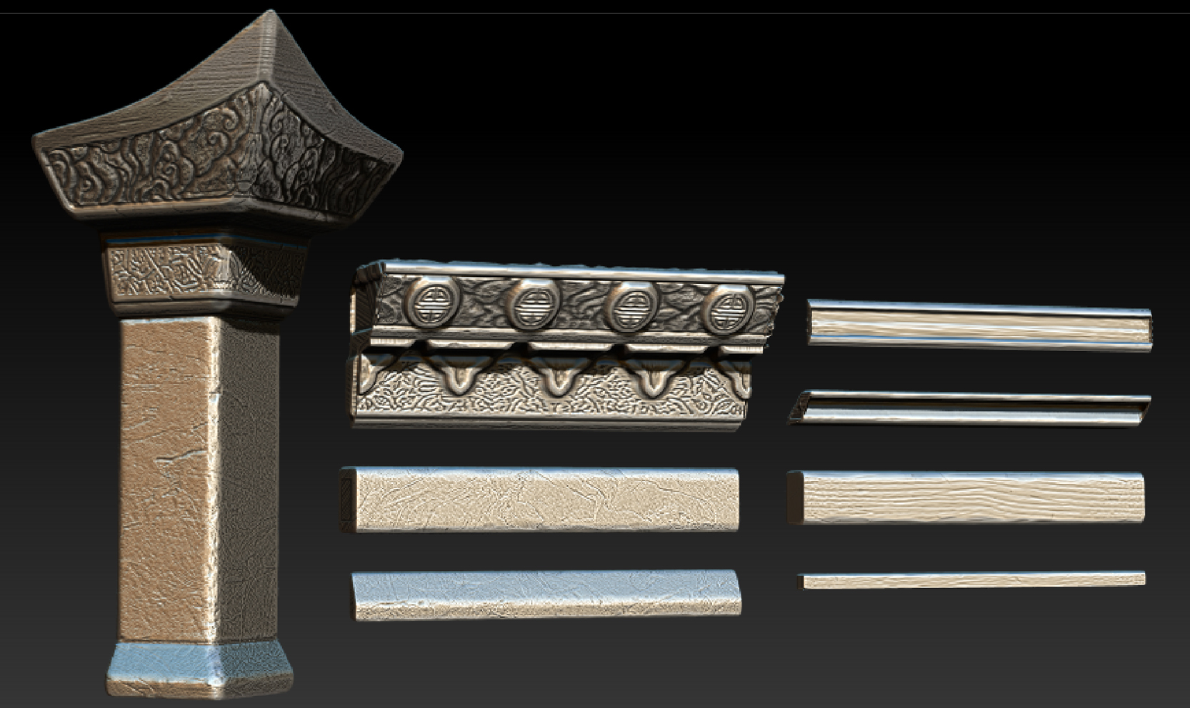 Z-Brush texture sculpts