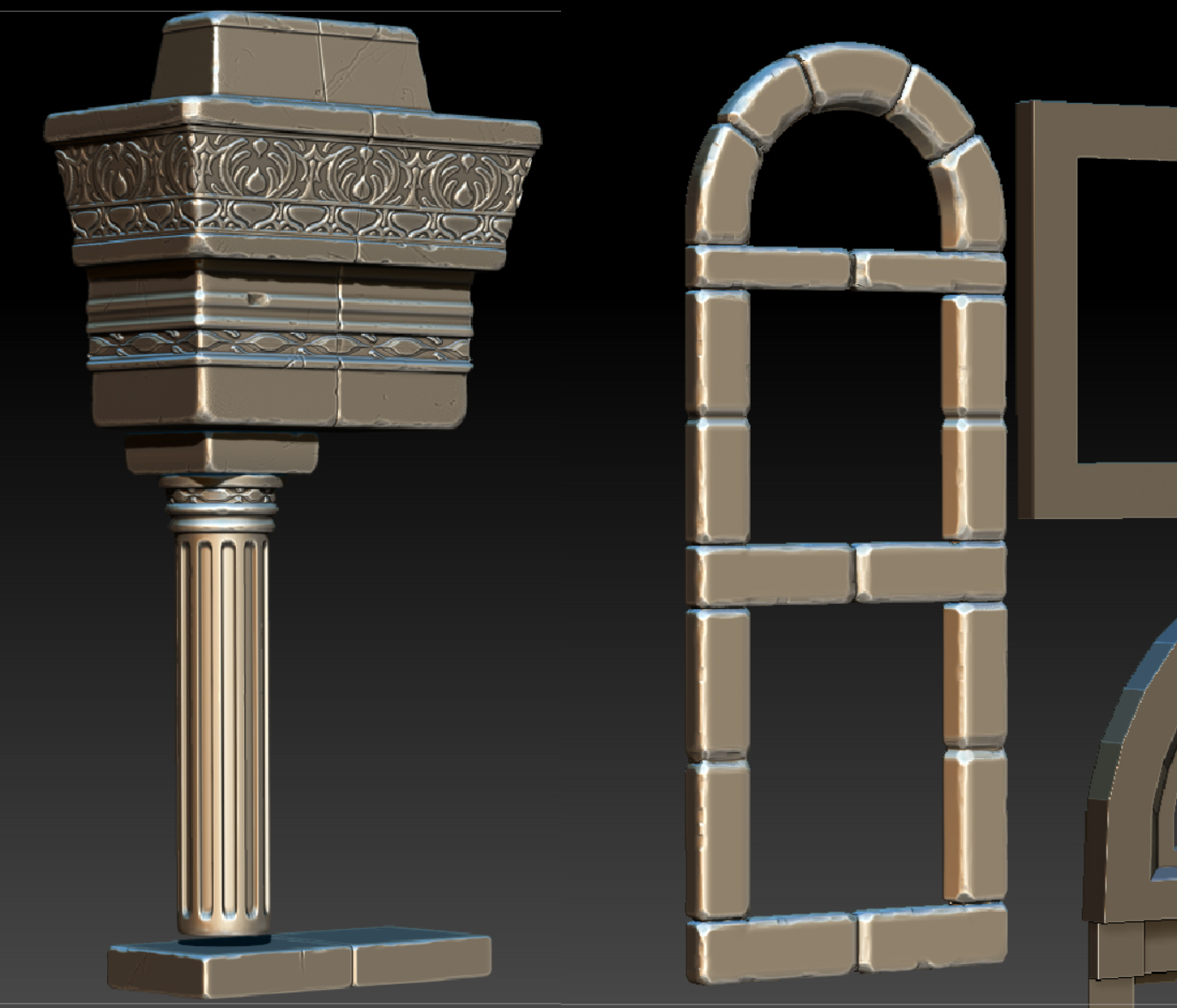 Z-Brush texture sculpts
