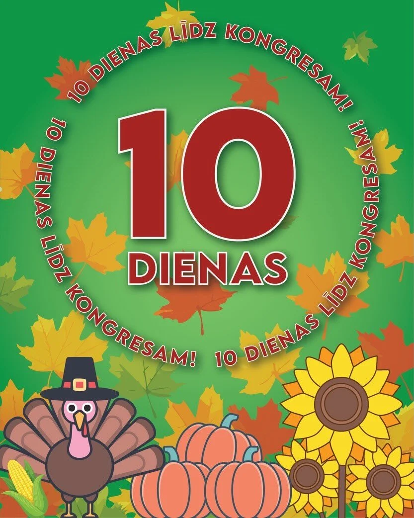 Mums ir oficiāli 🔟 dienas līdz 73. ALJA Kongresam Indianapolē! 🎉🥳
Reģistrācija tie&scaron;saistē joprojām ir atvērta! Reģistrēties varēs arī klātienē. 📋✏️
Pievienojieties mums, lai svinētu Pateicības dienu 🦃, mācītos no mūsu lektoriem 👩&zwj;🎓?