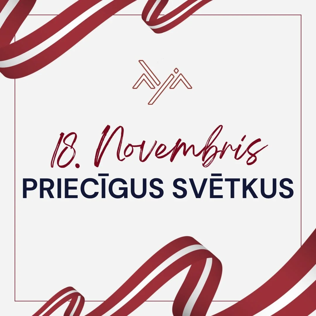 ALJA novēl visiem priecīgus un sirsnīgus 18. novembra svētkus!
Lai Latvijas dzim&scaron;anas diena atgādina mums par vienotību, drosmi un mīlestību pret mūsu valsti. Sveicam jūs &scaron;ajā īpa&scaron;ajā dienā!

ALYA wishes everyone a joyful and hea