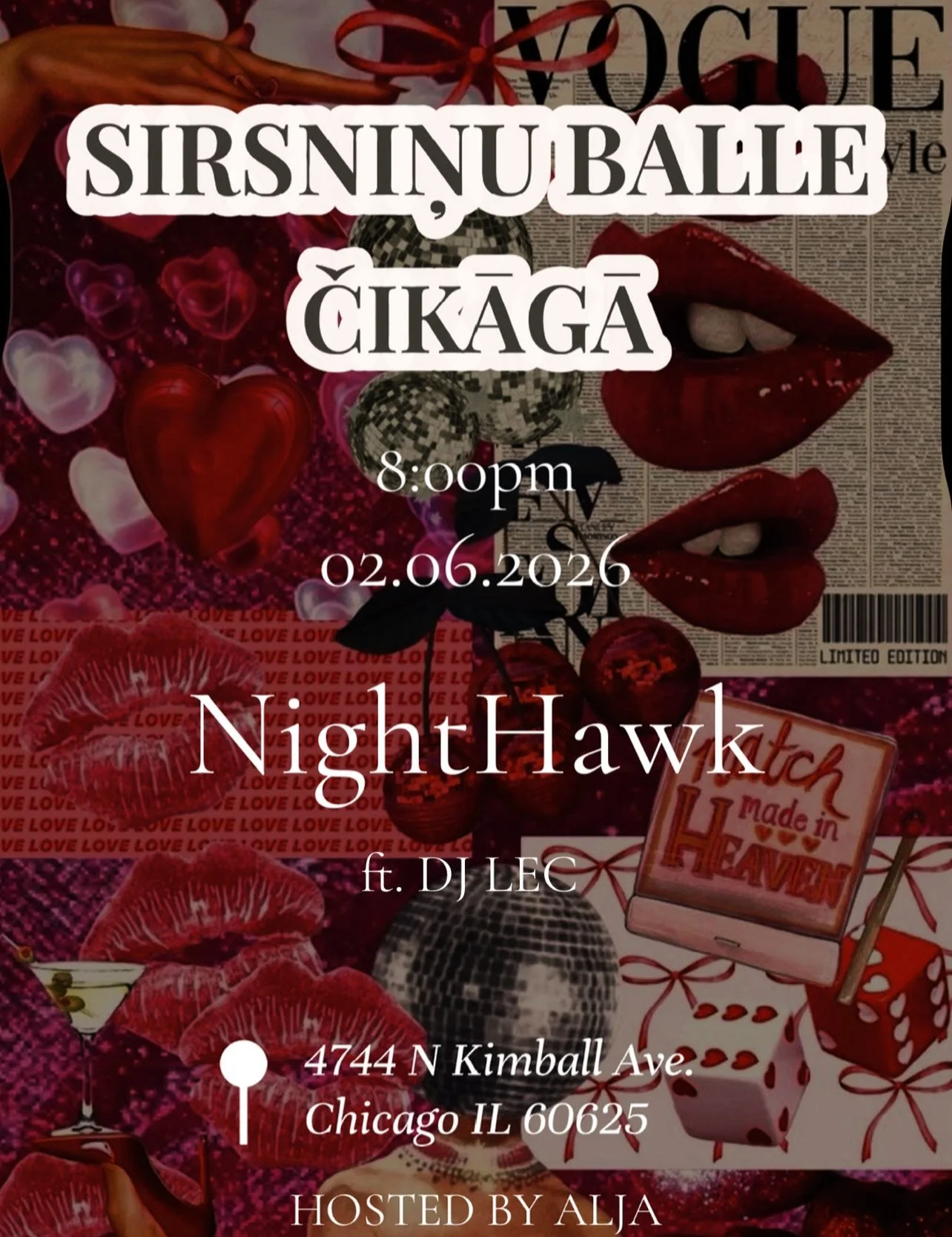 ❣️ Nāciet svinēt Sirnsnigu Dienu Čikāgā, Nighthawk!❣️

🎼 Ielūdzam ierasties 8os un pasaules slavenais DJ LEC @markuspineofficial (@markuspriede) sāks spēlēt 9os. 

🕺 Satiksimies ar labiem draugiem un iepazīsim jaunus!
❗️IEEJA IR BRĪVA visiem❗️

➡️ 