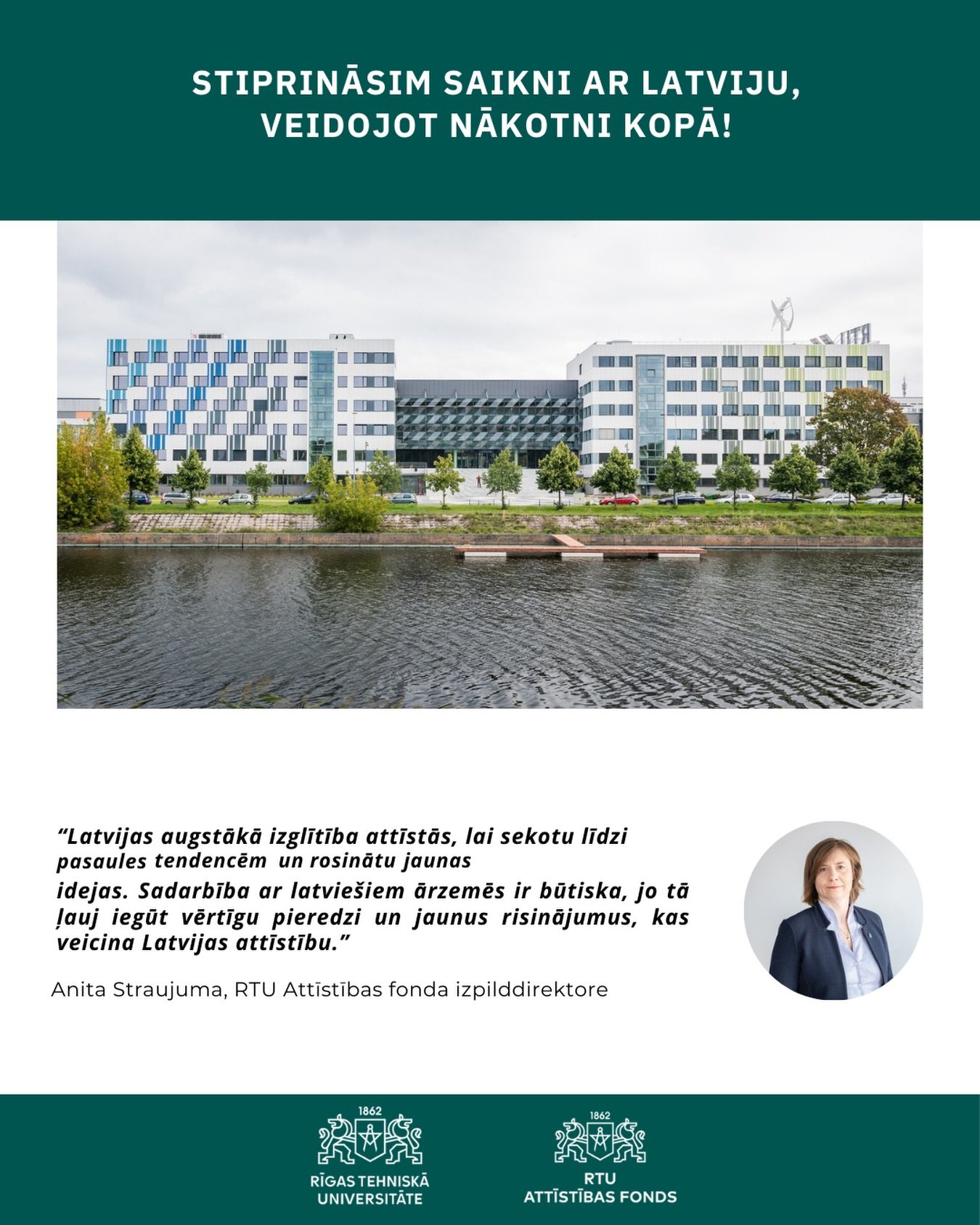 Rīgas Theniskā Univesitāte (RTU) piedāvā daudzas iespējas un aktivitātes jaunie&scaron;iem

🇱🇻 Stiprināt saikni ar Latviju
🏫 Dalīties ar sasniegumiem zinātnē 
📝 Piedalīties aizraujo&scaron;os projektos

📖 Iespējas vasaras skolas vai prakses Latv