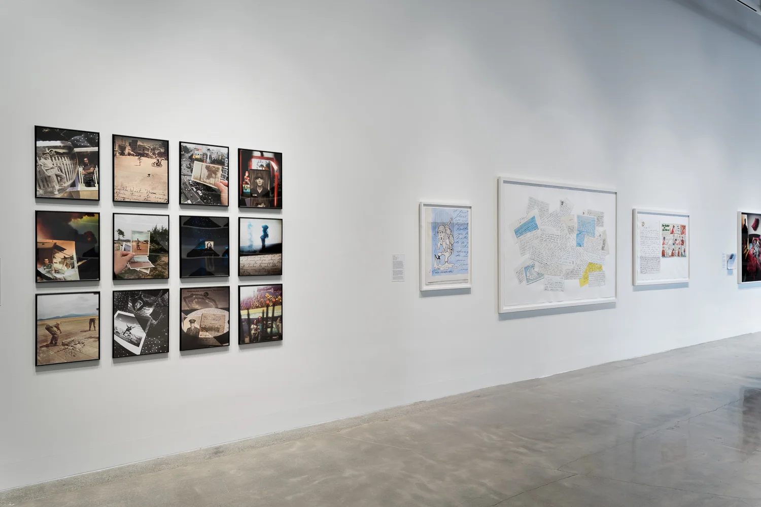 The artists in Not Alone engage in building narratives about and with members of the Armed Forces and their families through media including photography, drawings, prints, sculpture, audio works, installations and 360 video. Their works offer perspectives on a variety of topics including veteran support networks, the experience of spouses and children of US military personnel and how veterans examine their own identity and personal relationships. The artwork in the exhibition highlights the family members, veterans and artists that actively seek out opportunities to connect and support their loved ones, friends and strangers (including everyone who is impacted by seeing this exhibition).