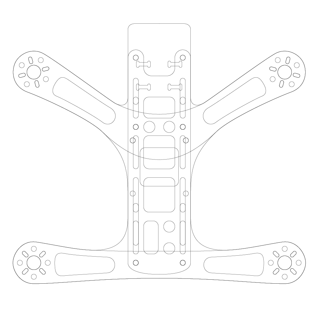 Pretty close to the sketch, eh? The cutouts in the arms are just for one of the arm layers.