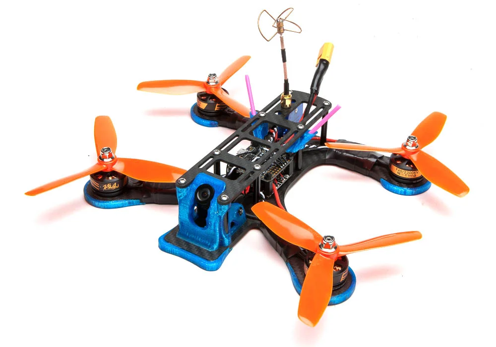 With the corrected top plate. The final version of the fpv cam mount makes the front end look much less clunky.
