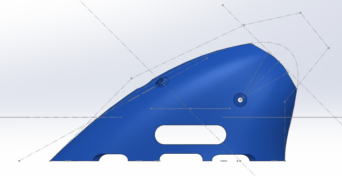 Sliding the FC stack back forces the Orca pod to be higher and more rounded than Mako.