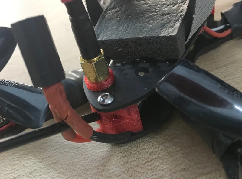 Channels for power leads, two antenna holes, it's a feature-rich butt.