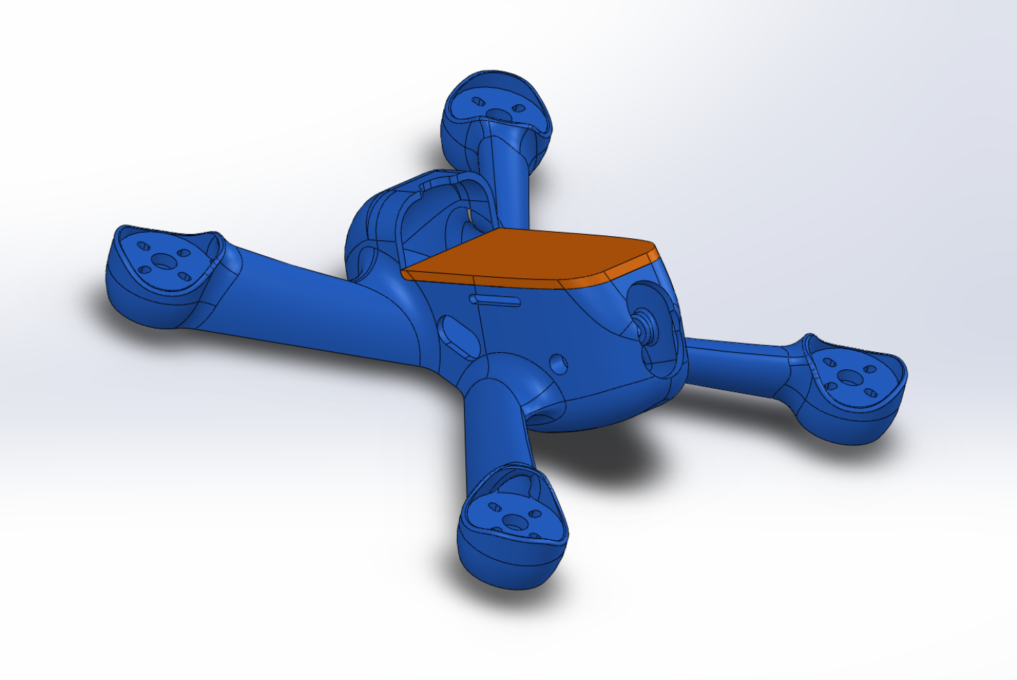 The lid serves as battery platform, but also stiffens up the structure by closing the shell.