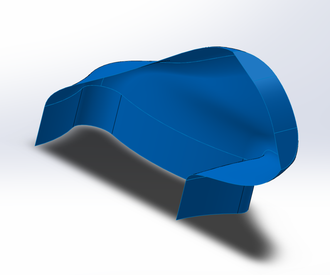 The surfaces of the pod.