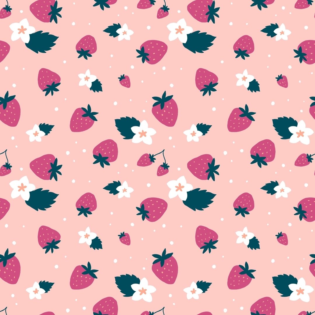 It seems strawberries are trending again. I'm having fun exploring this motif.

#strawberries #surfacepatterndesign #trends