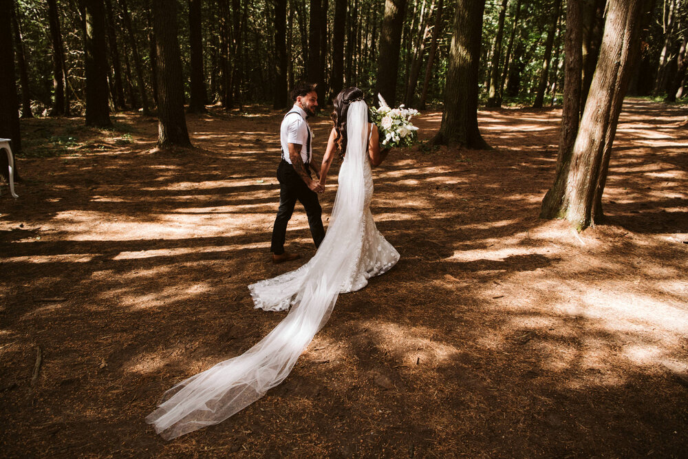 Whispering Springs Wilderness Retreat Intimate forest wedding