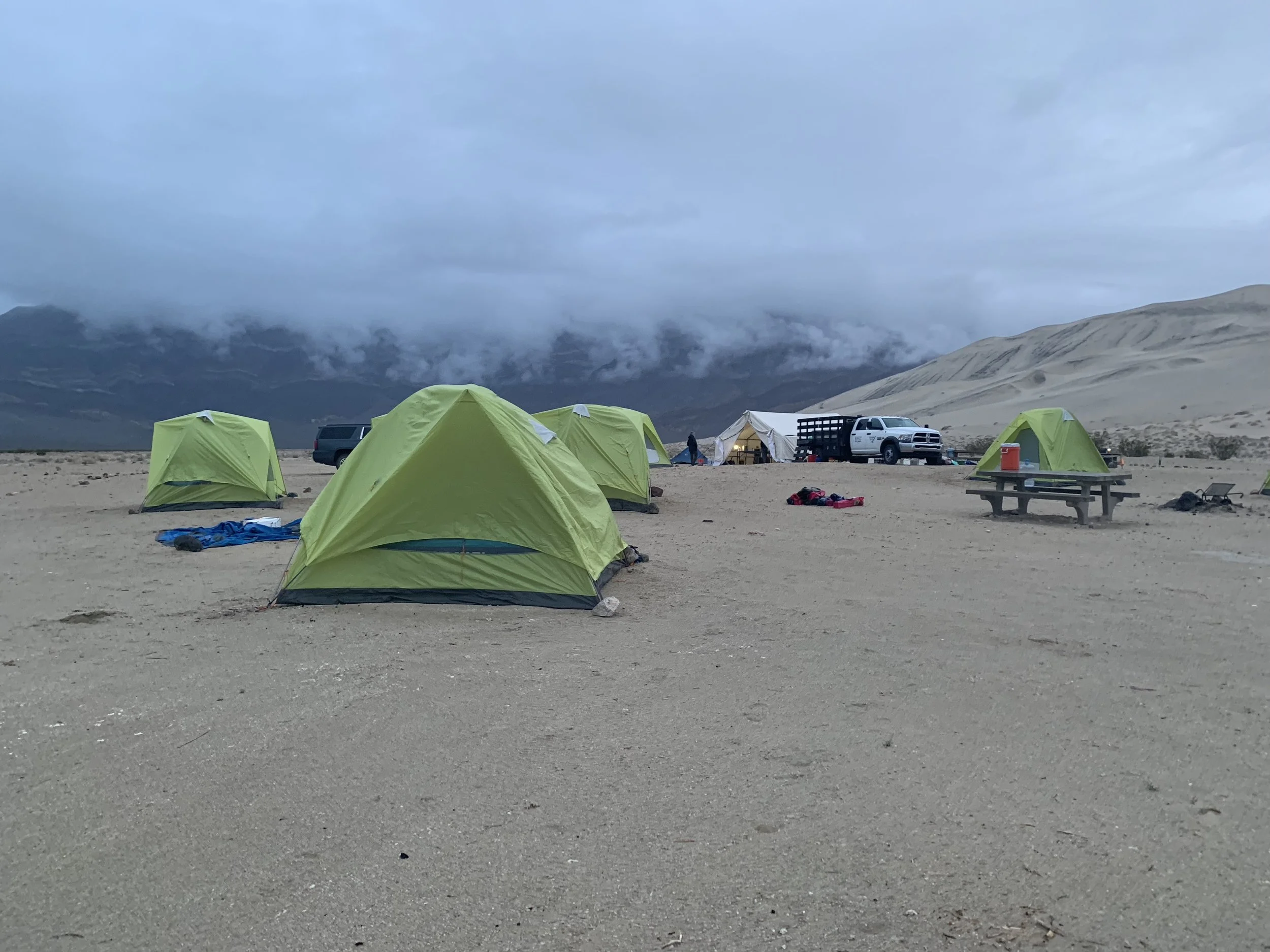  Base camp at Eureka Dunes 