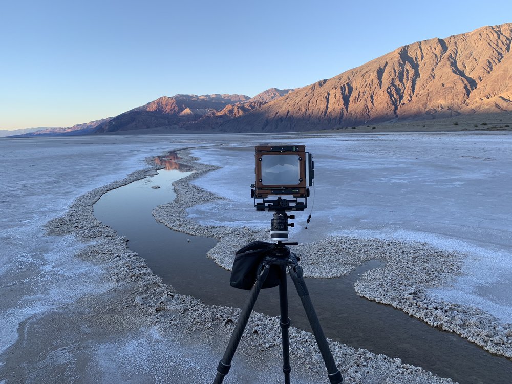  My 4x5 set up at the salt stream 