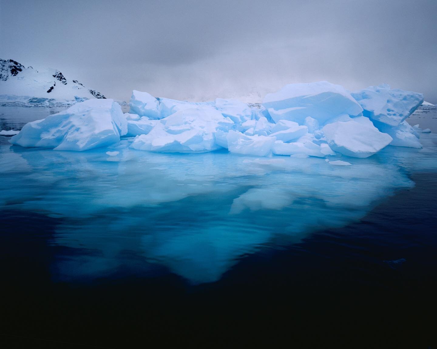 Blue Ice in Paradise Bay, Antarctica  Mamiya 7ii, 43mm, Kodak Ektar, drum scanned by @tangodrumscans
