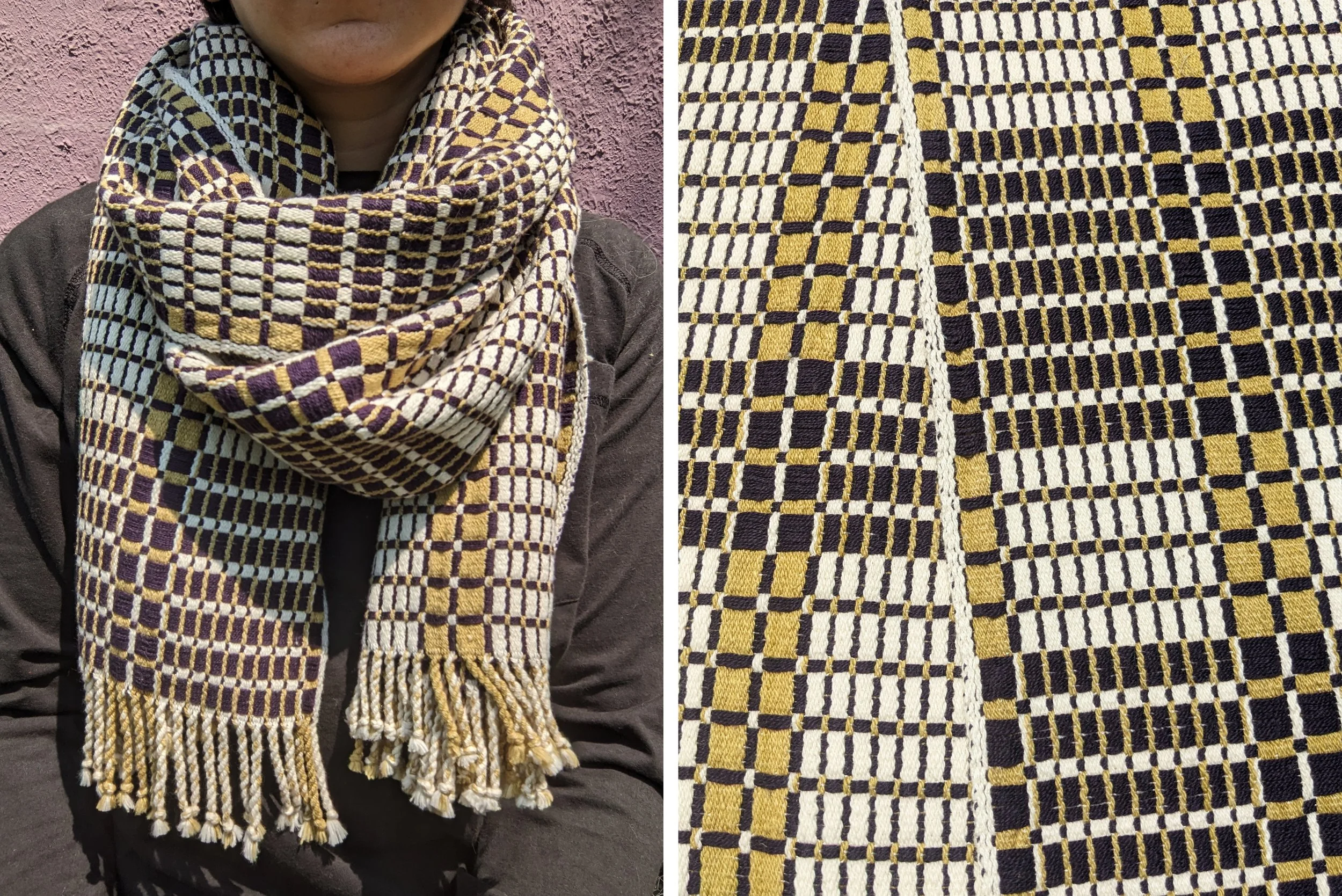 cotton, marigold dyed 22" x 77"