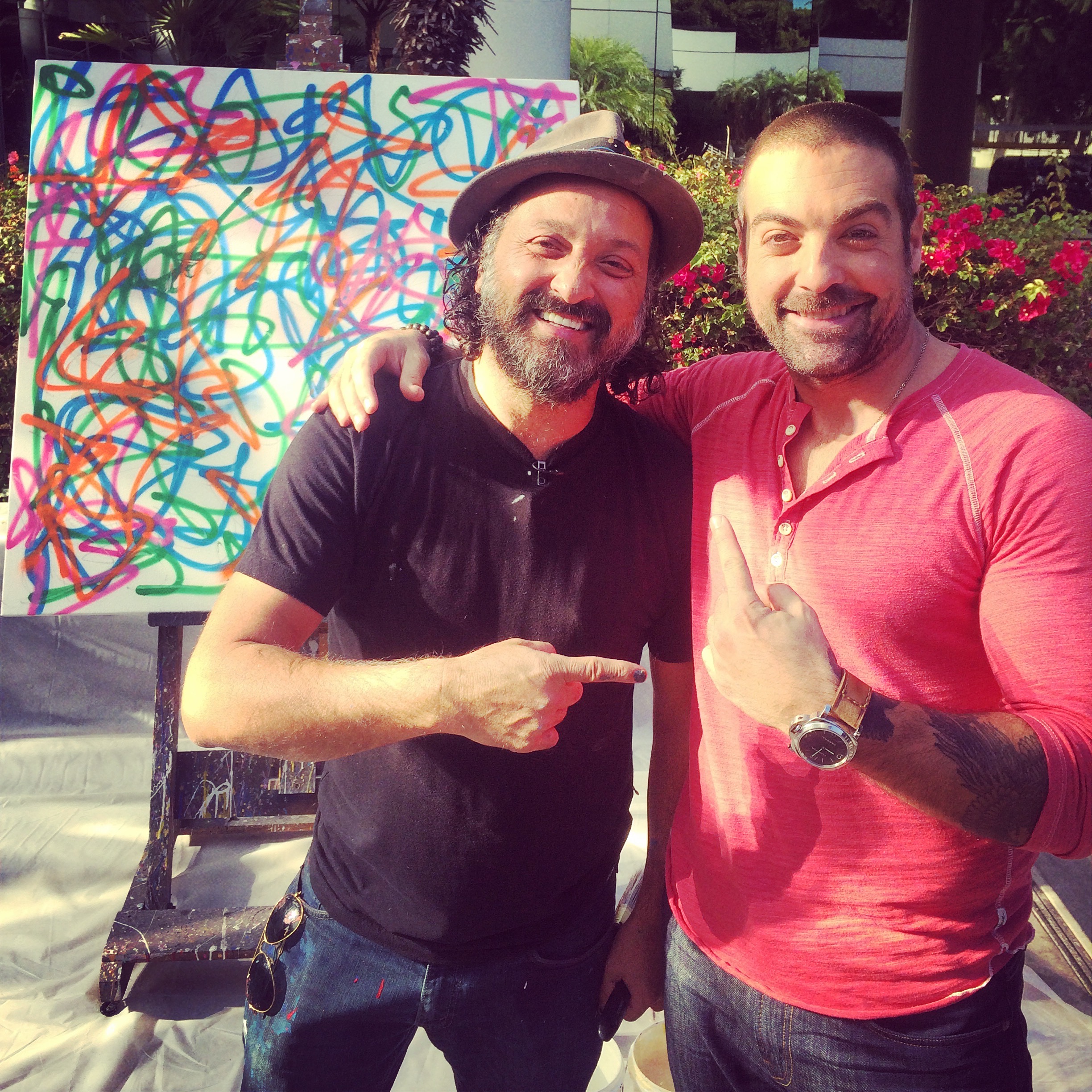 With Mr. Brainwash on Good Day LA