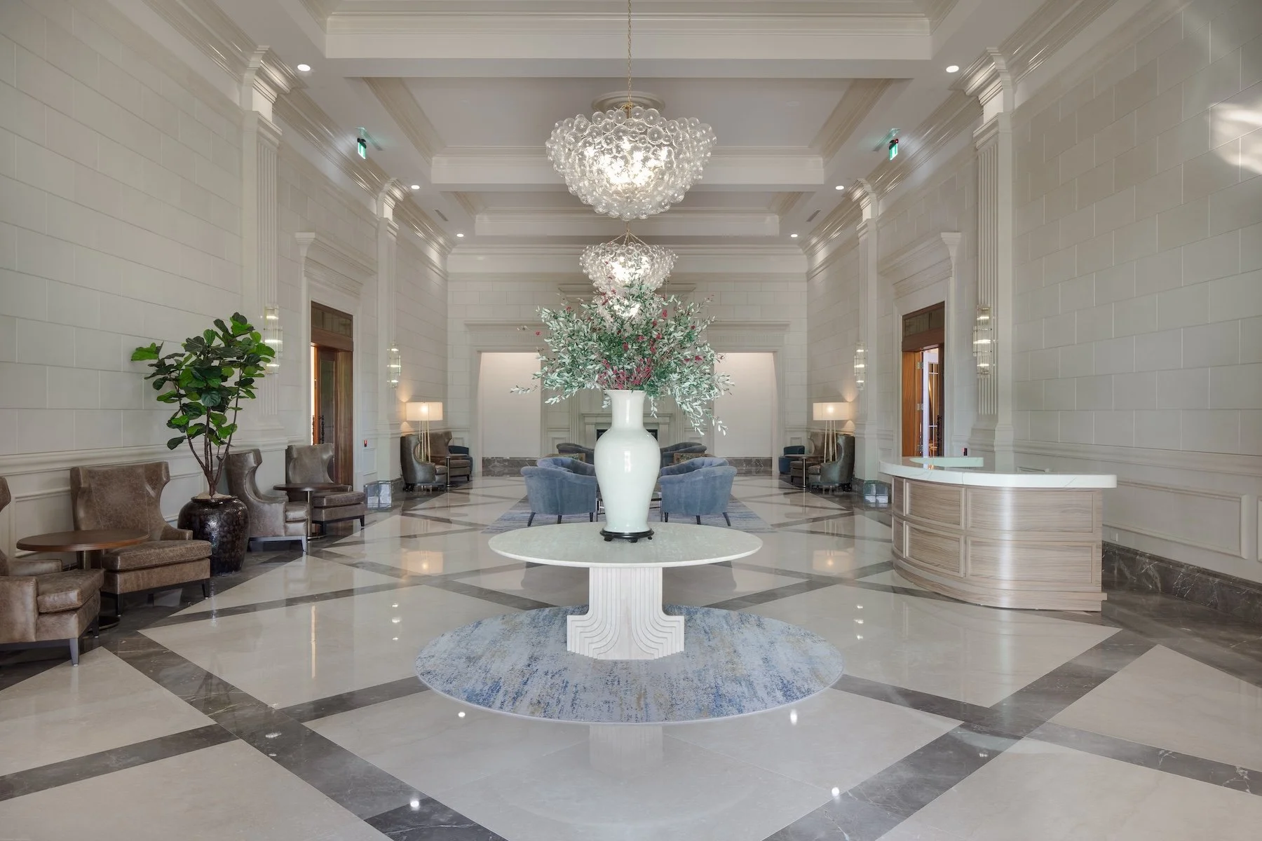  Stone Eagle Winery entering the lobby  – Niagara-on-the-Lake hospitality design by Dochia Interior Design 